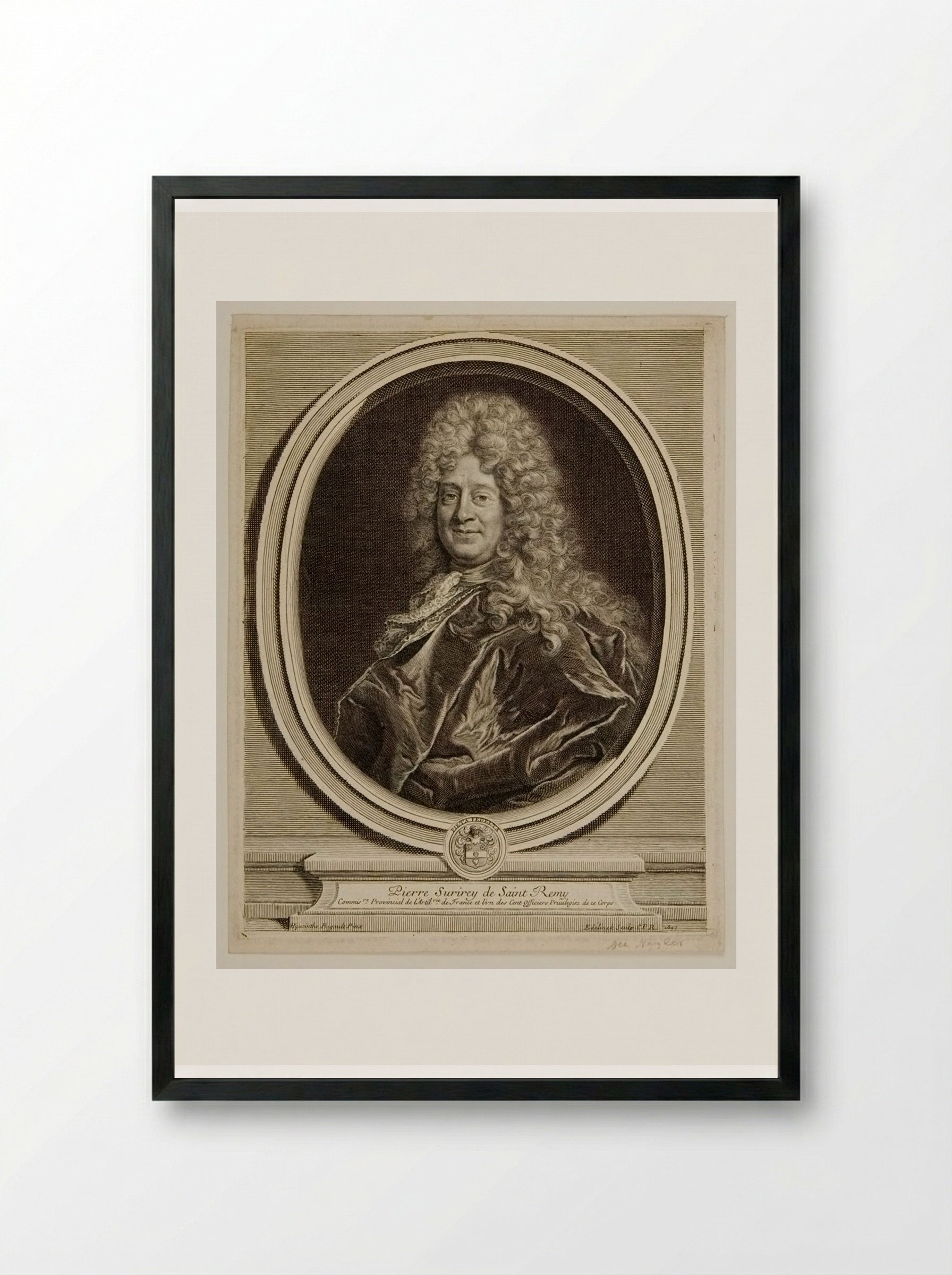 Pierre Surirey de Saint-Remy - Gérard Edelinck - Framed Print Black