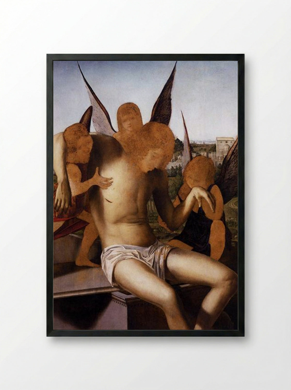 Pietà - Antonello da Messina - Framed Print Black