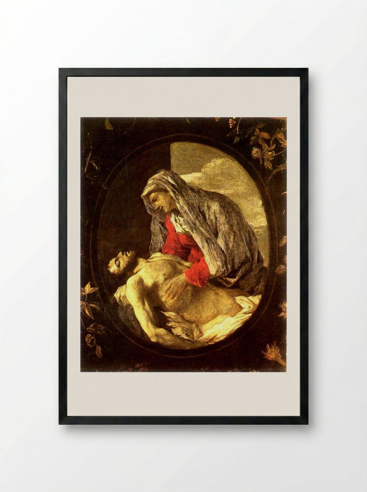 Pietà - Nicolas Poussin - Framed Print Black