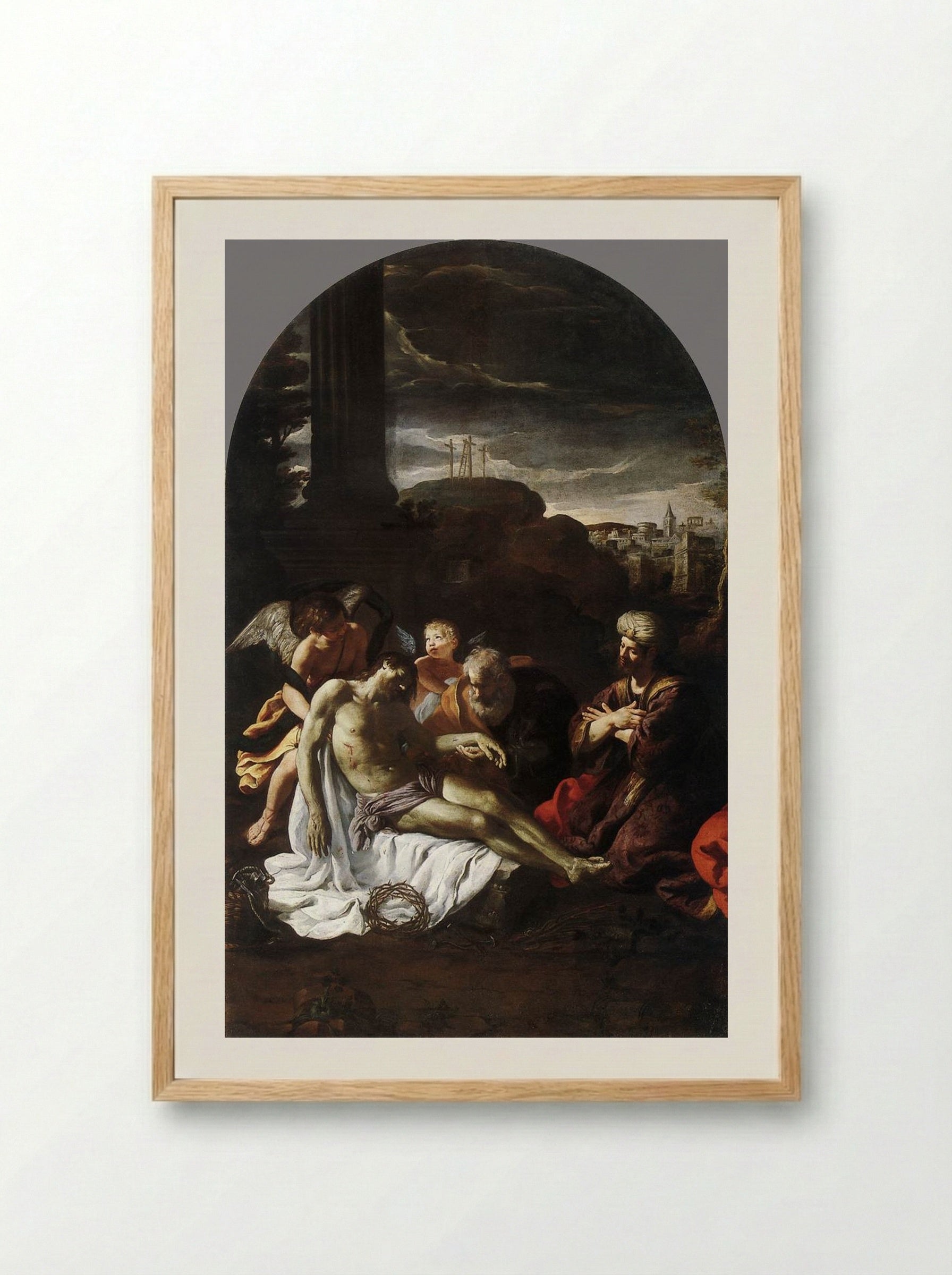 Pietà - Pietro da Cortona - Framed Print Wood