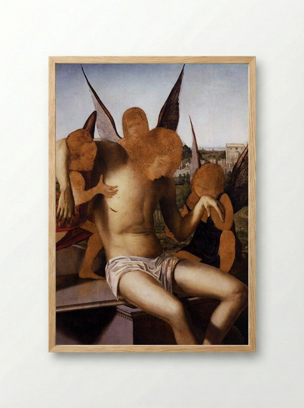 Pietà - Antonello da Messina - Framed Print Wood