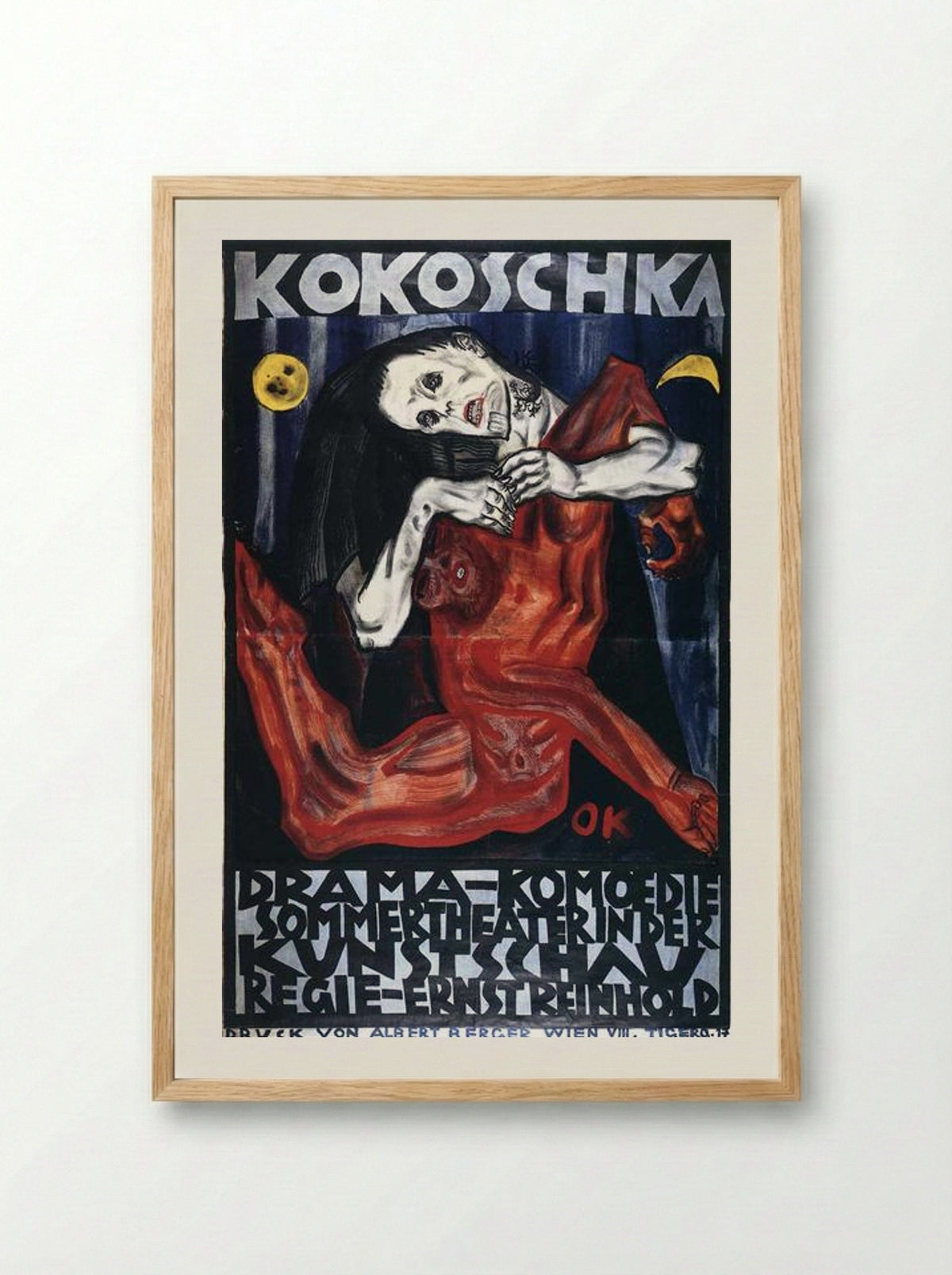 Pieta (Poster for the Kunstschau) - Oskar Kokoschka - Framed Print Wood