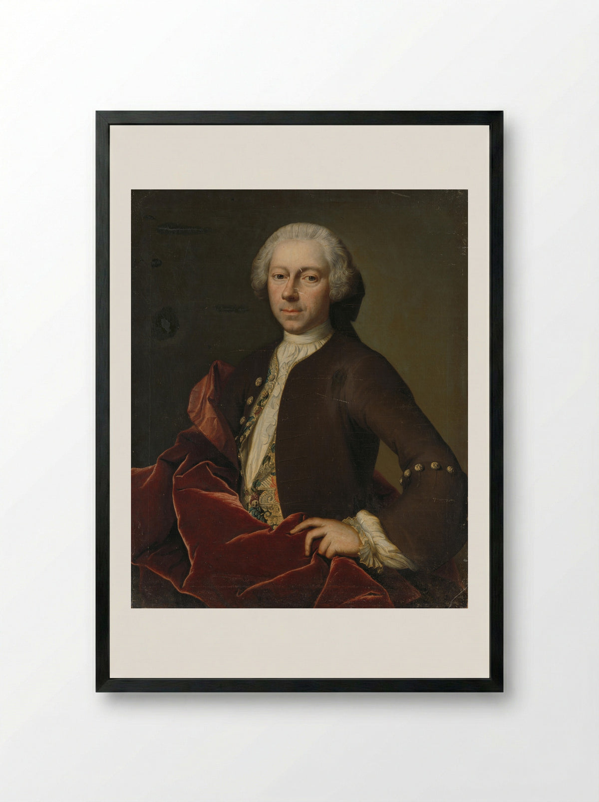 Pieter Parker (1700-1759), Schepen, raad en burgemeester van Goes - B. Monmorency - Framed Print Black