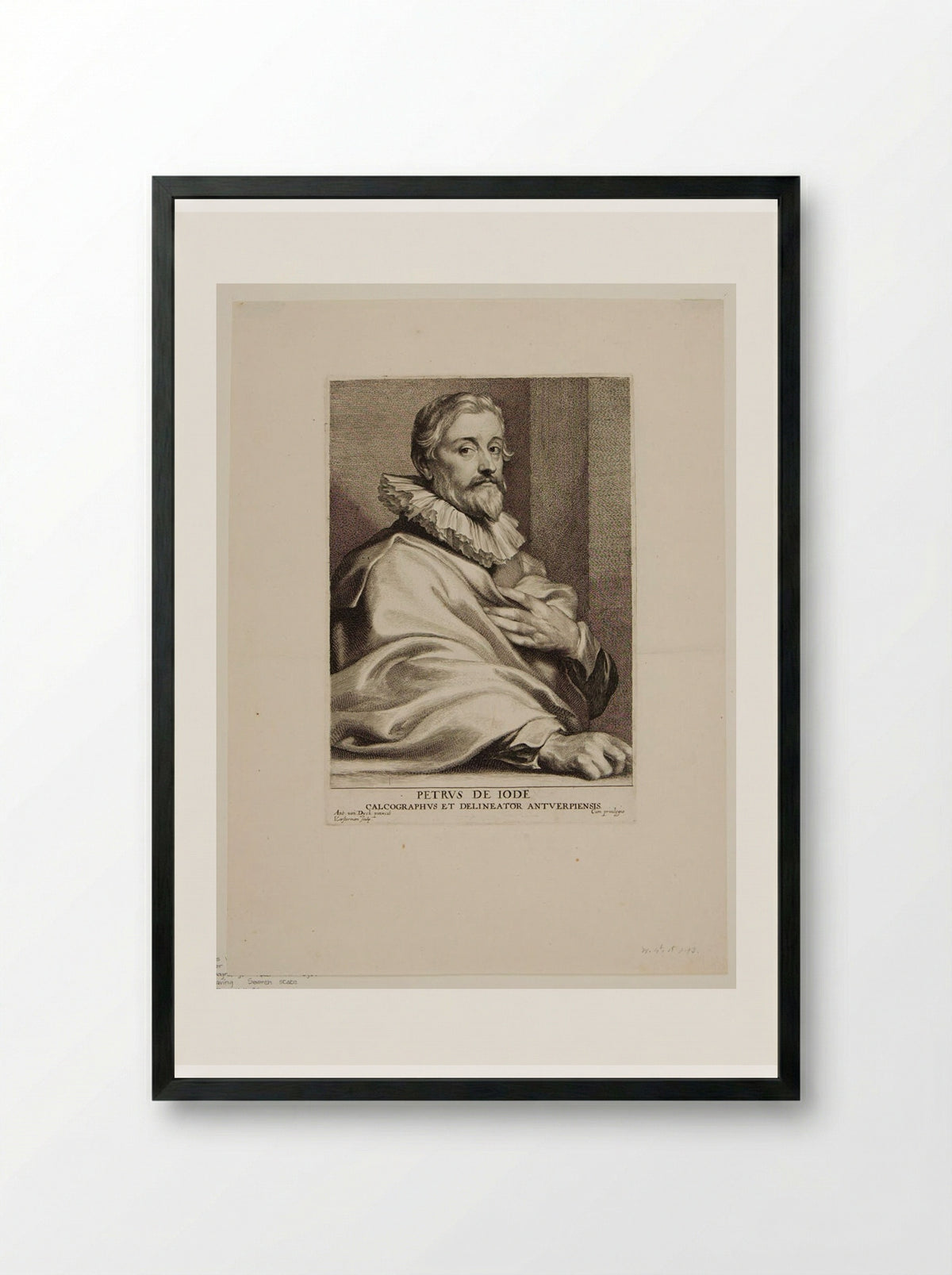 Pieter de Jode the Elder - Lucas Vorsterman I - Framed Print Black