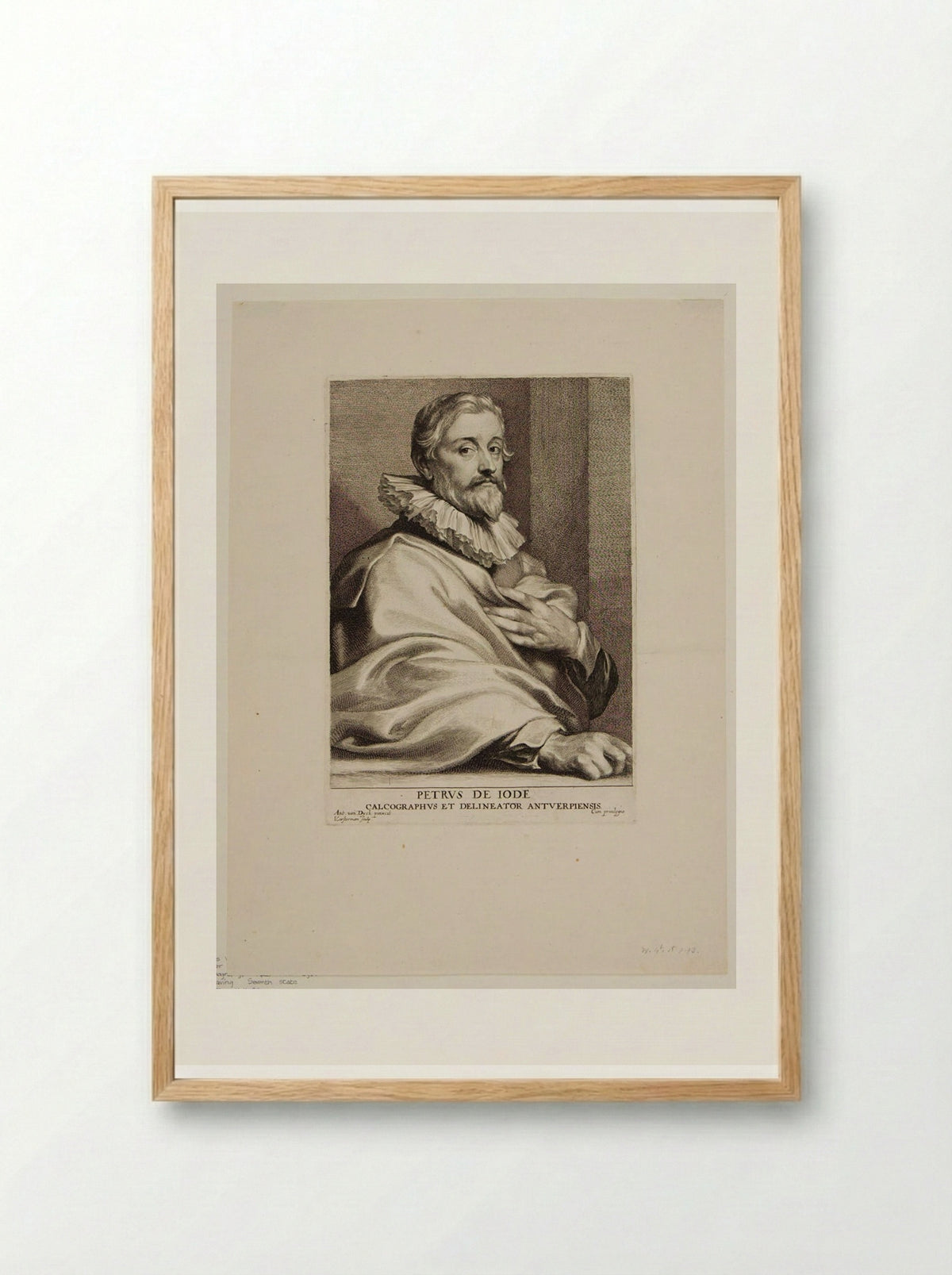 Pieter de Jode the Elder - Lucas Vorsterman I - Framed Print Wood