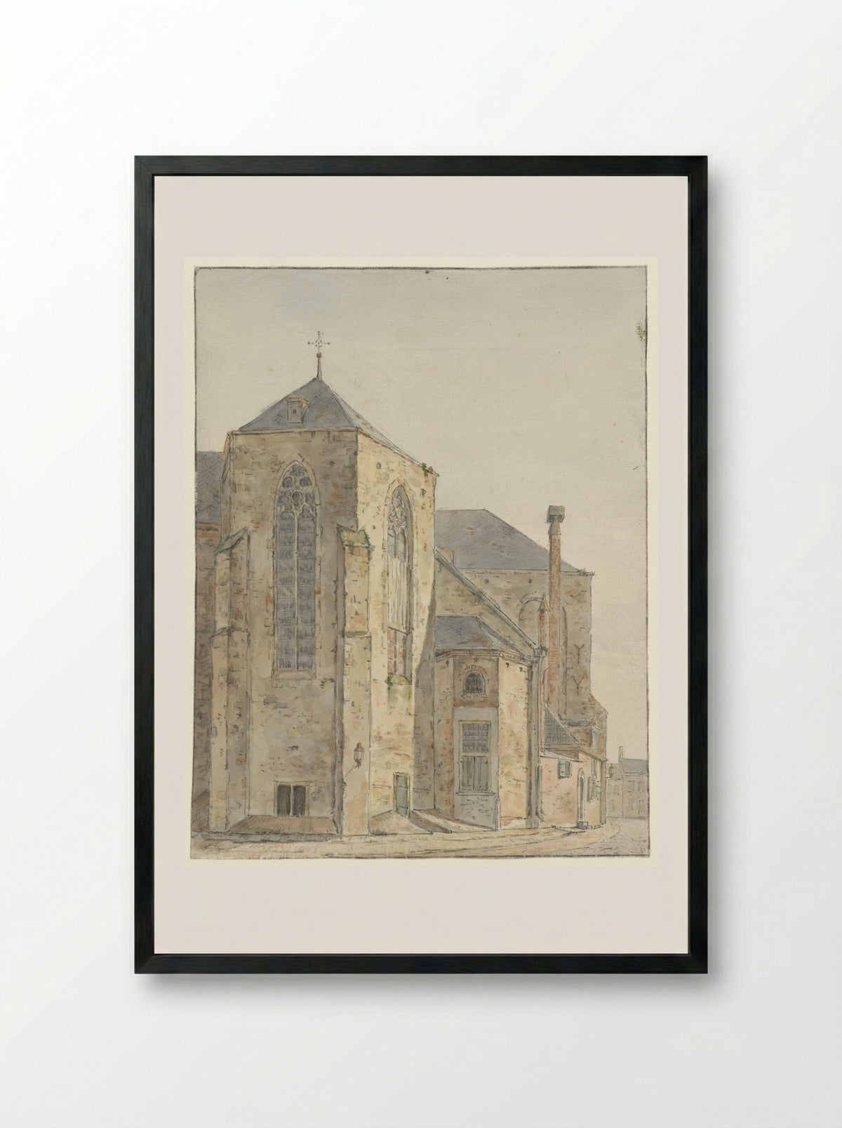 Pieterskerk te Utrecht - Pieter van Oort Hzn - Framed Print Black