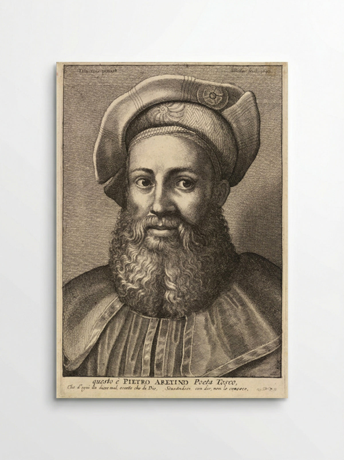 Pietro Aretino - Wenceslaus Hollar - Poster