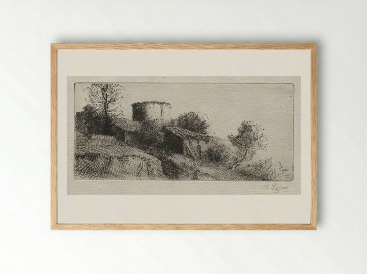 Pigeon Tower - Alphonse Legros - Framed Print Wood
