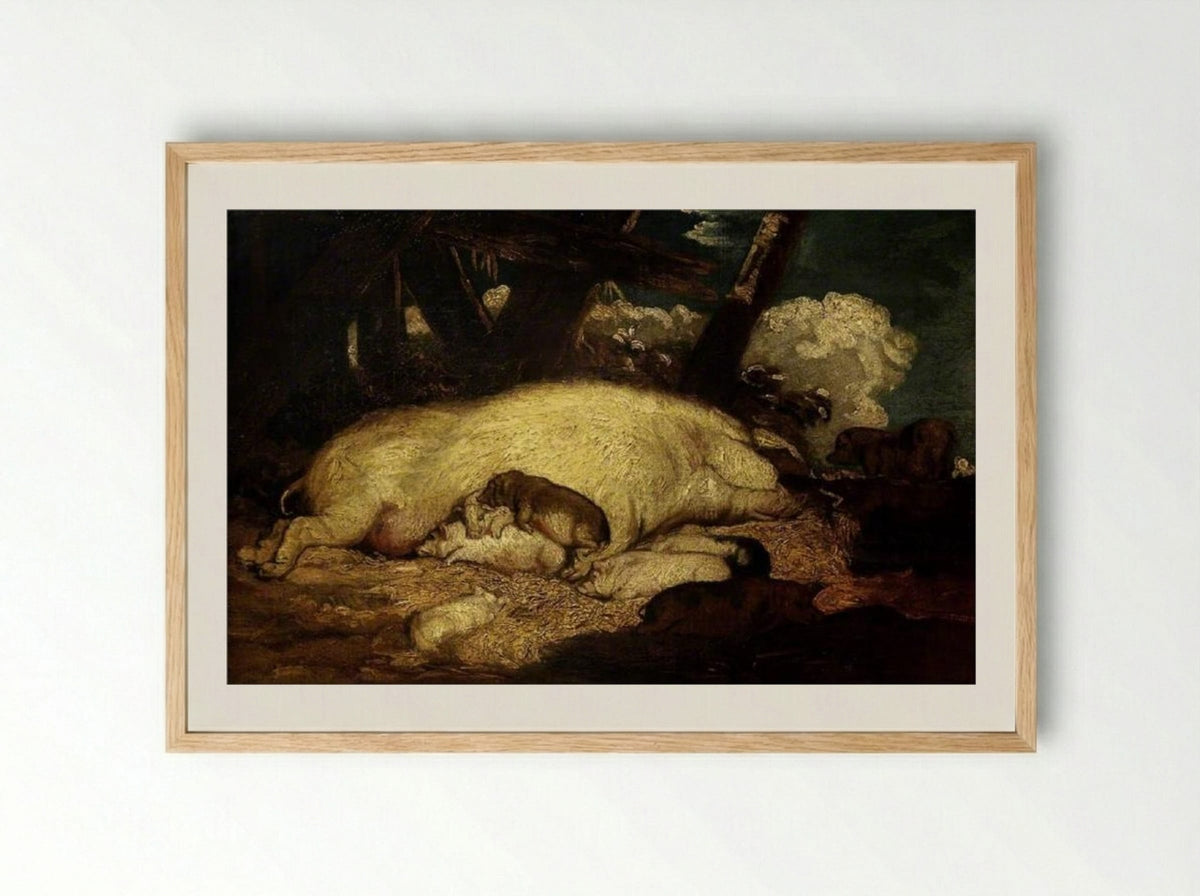 Pigs - James Ward - Framed Print Wood