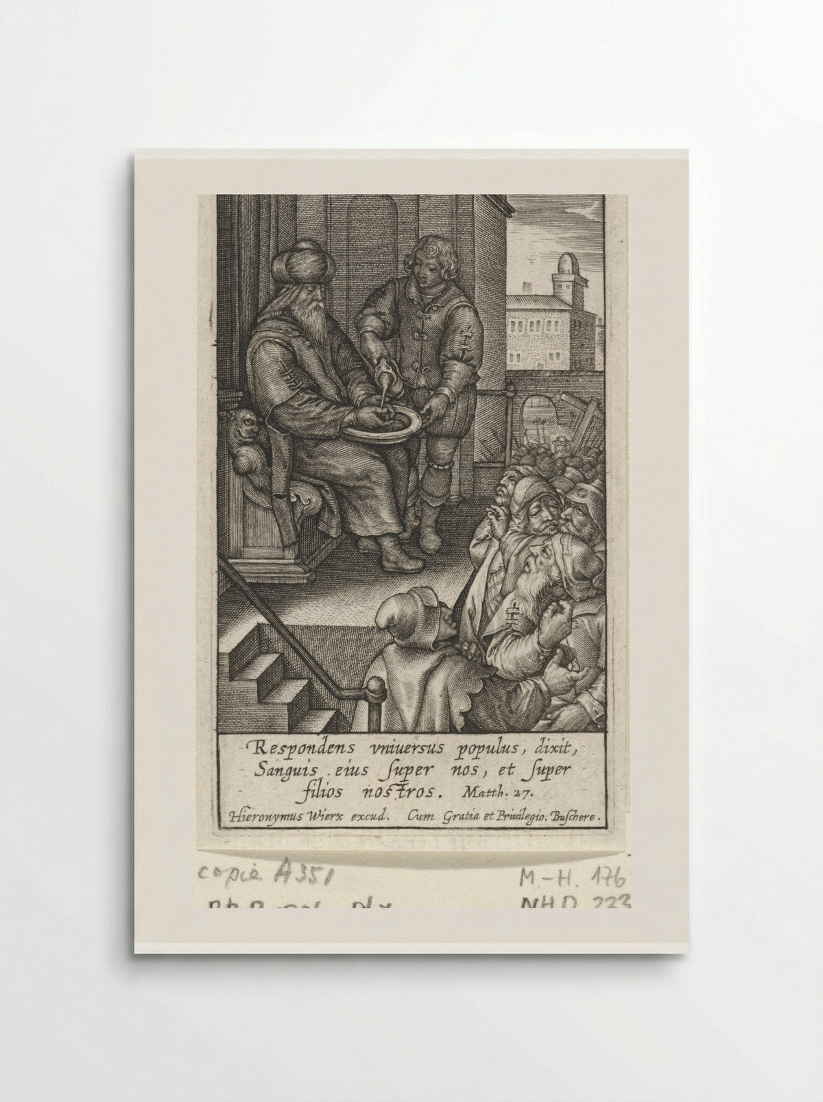 Pilate Washing His Hands - Hieronymus Wierix - Poster