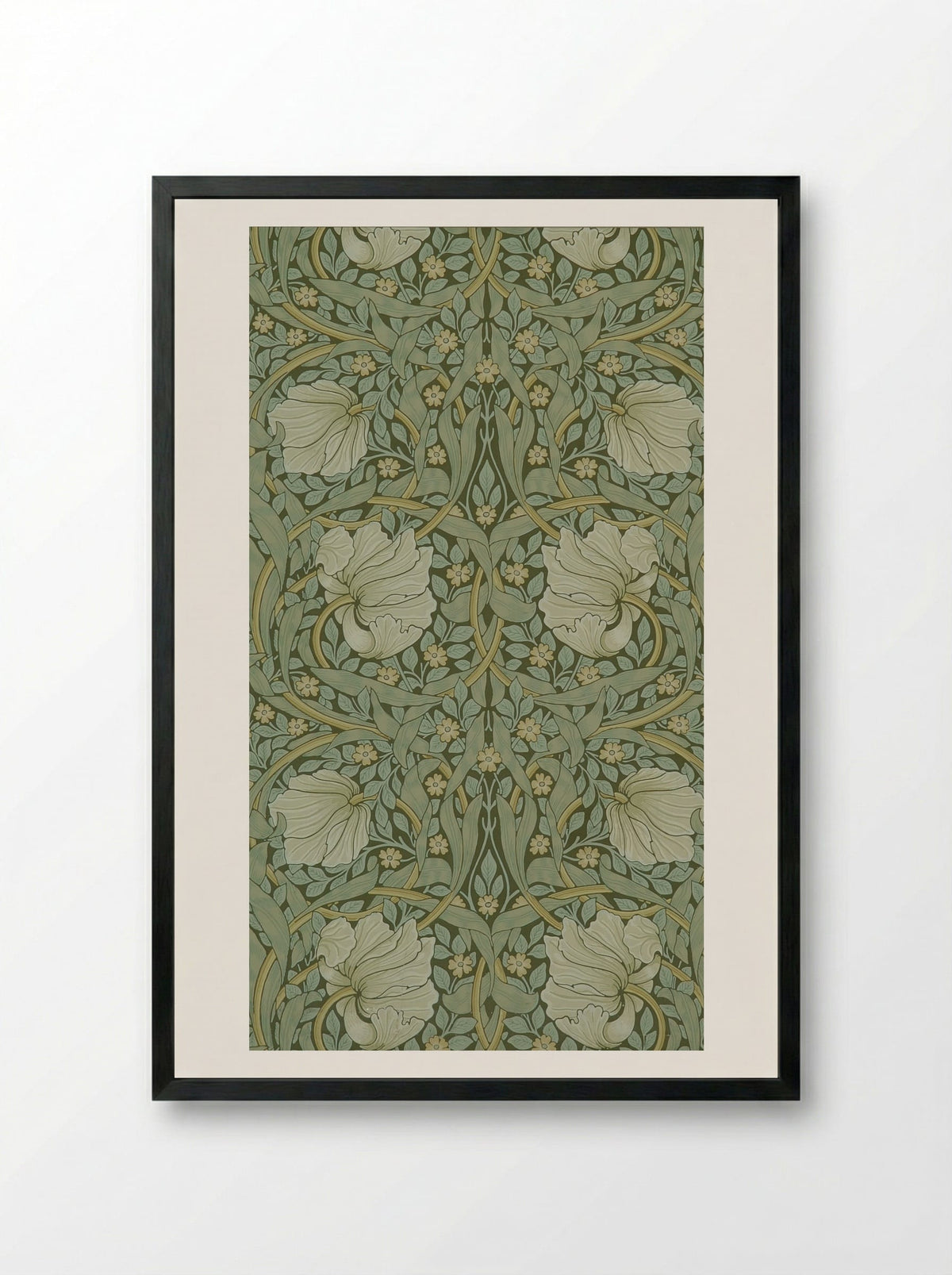 Pimpernel - William Morris - Framed Print Black