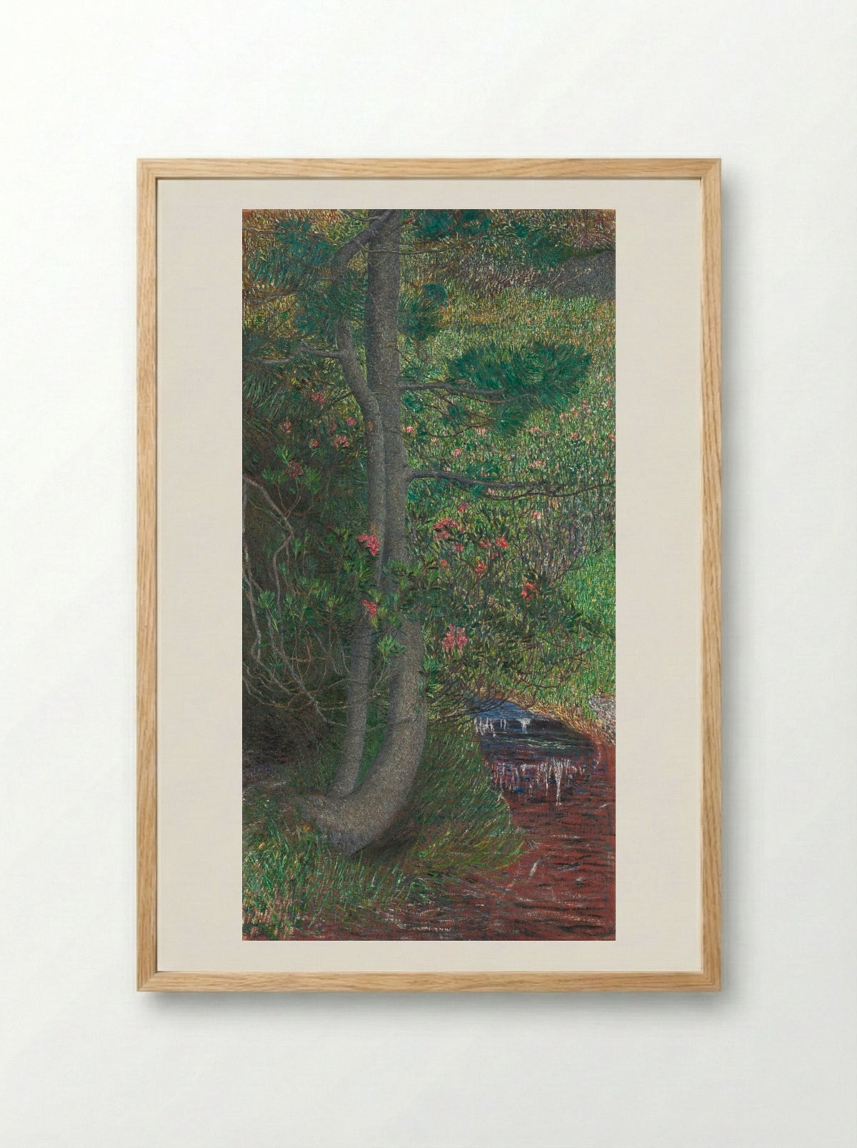 Pine Tree - Giovanni Segantini - Framed Print Wood