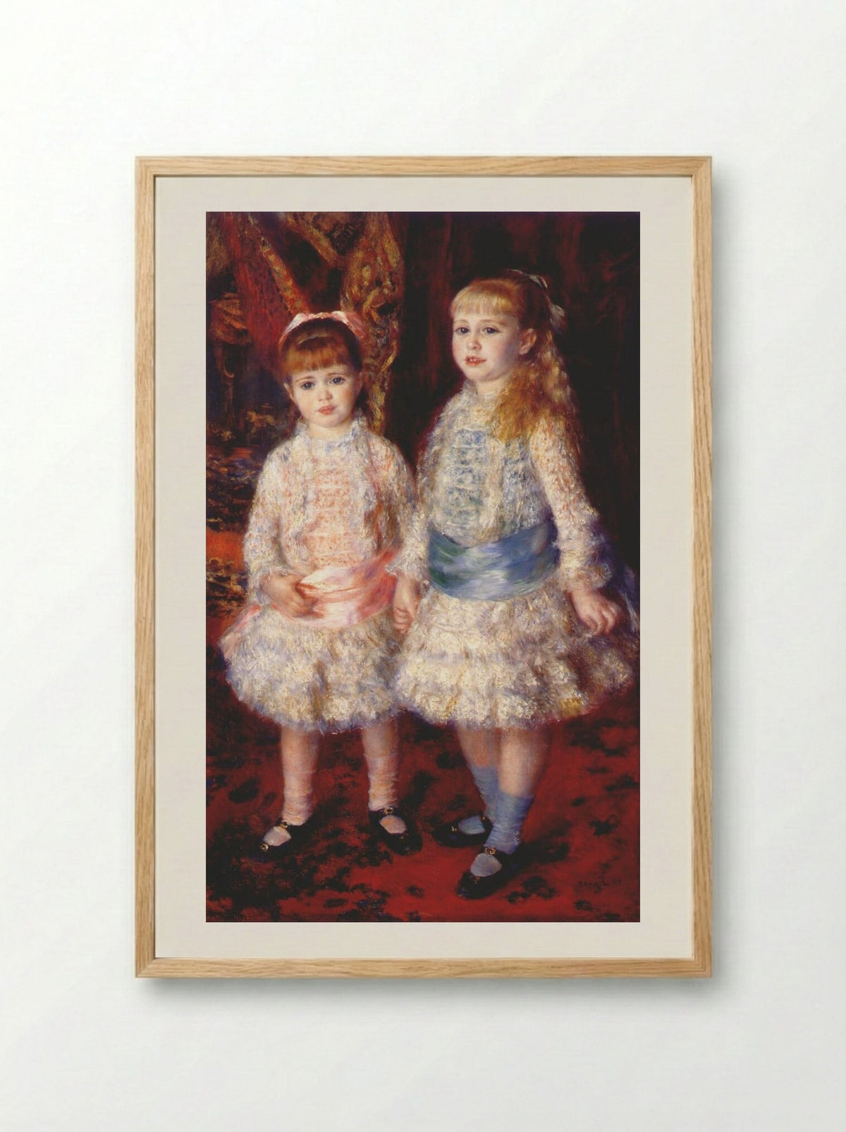 Pink and Blue - Pierre-Auguste Renoir - Framed Print Wood