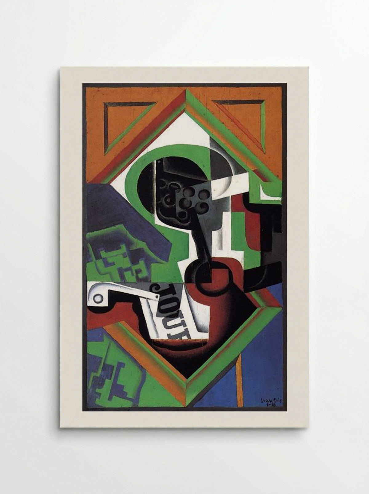Pipe and Fruit Dish with Grapes - Juan Gris - Poster