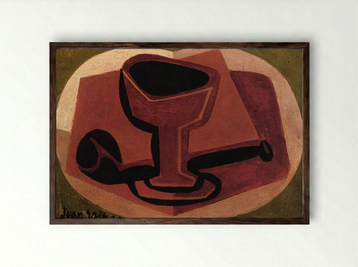 Pipe and Glass - Juan Gris - Framed Print Dark Wood