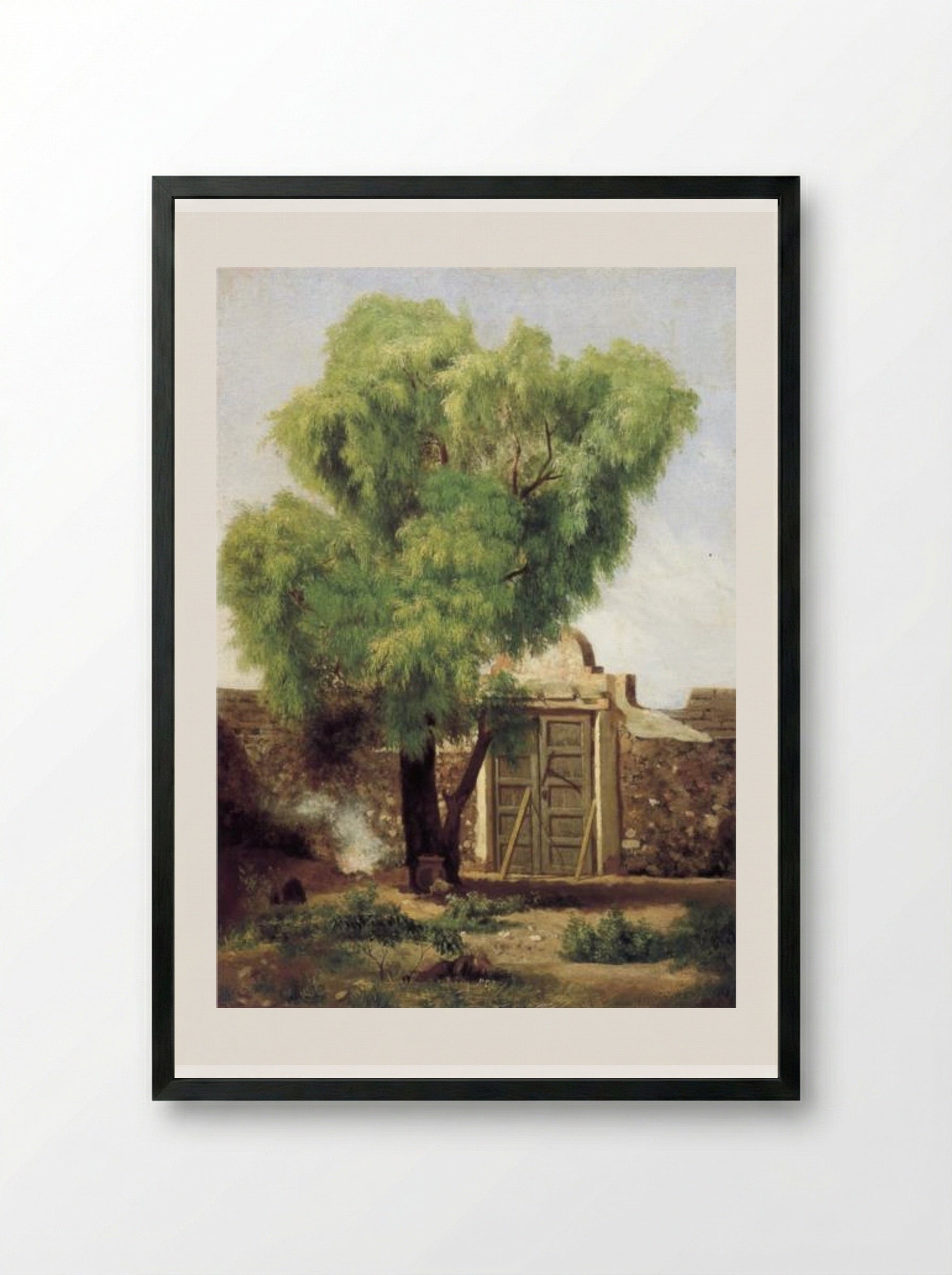 Pirú - José María Velasco - Framed Print Black