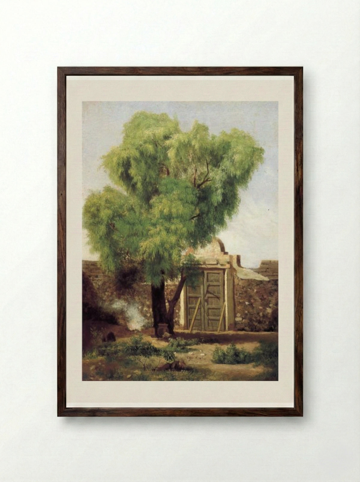 Pirú - José María Velasco - Framed Print Dark Wood