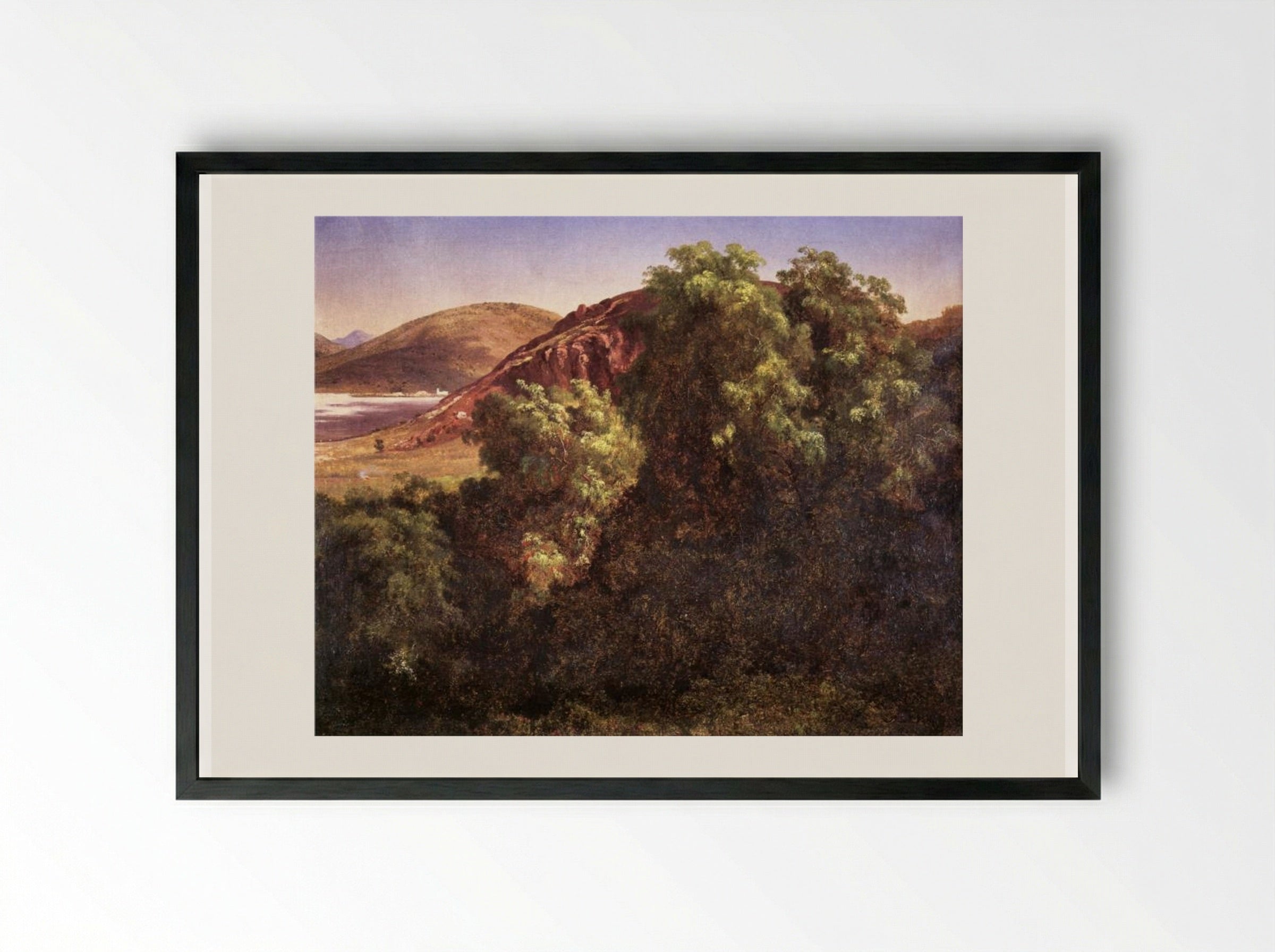 Pirúes del Tepeyac - José María Velasco - Framed Print Black