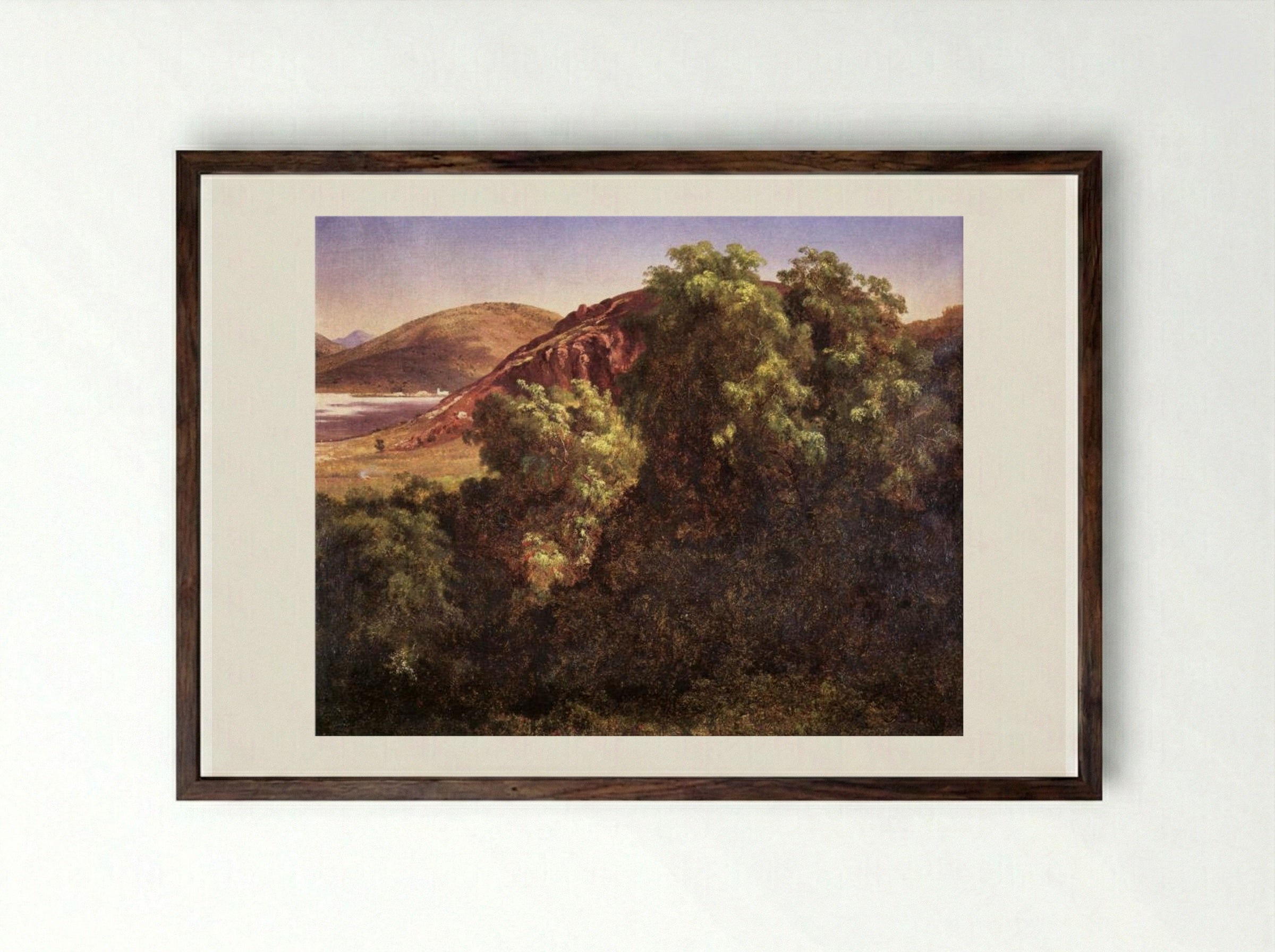 Pirúes del Tepeyac - José María Velasco - Framed Print Dark Wood