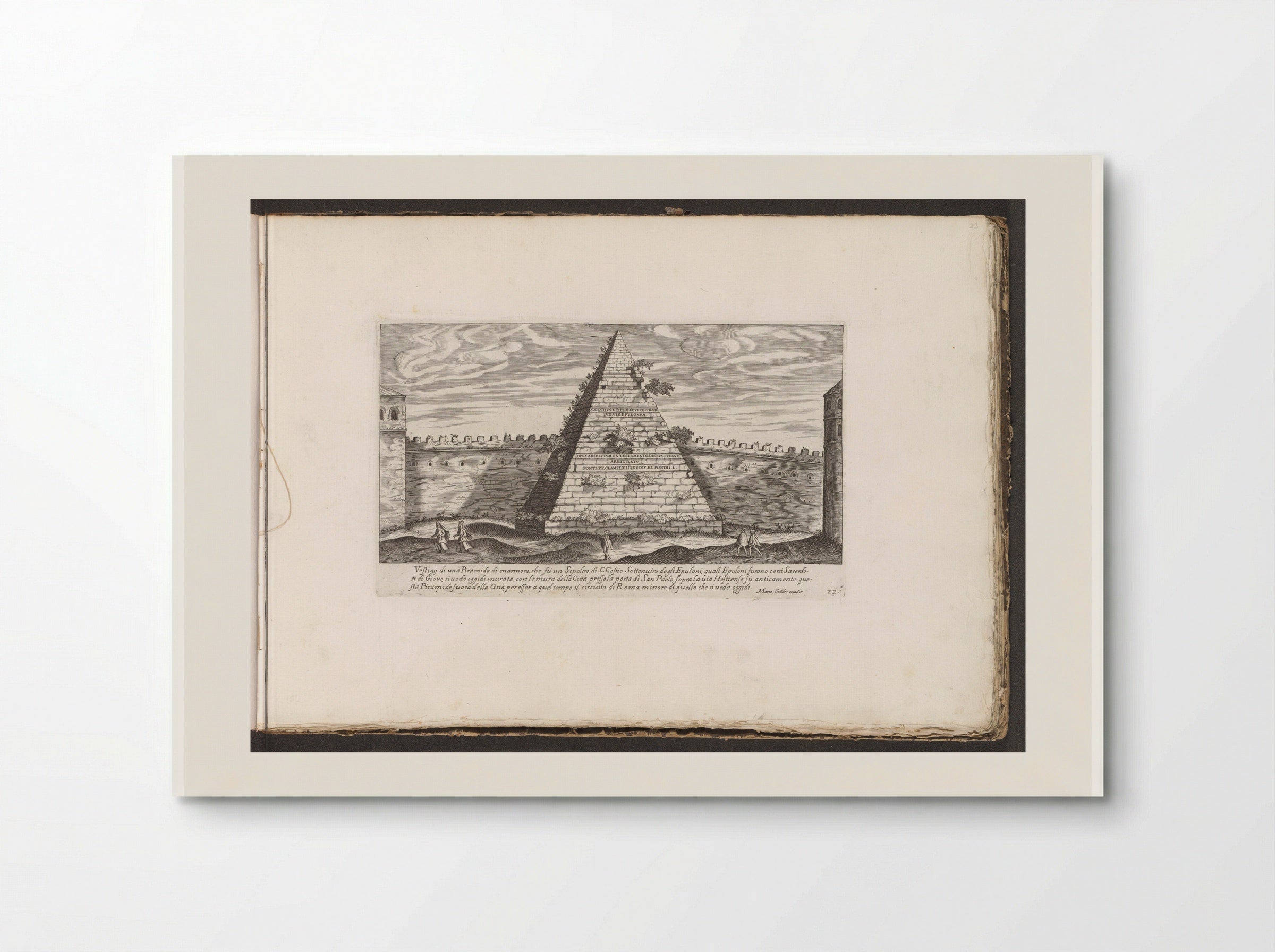Piramide di Cestio - Giovanni Giacomo de' Rossi - Poster