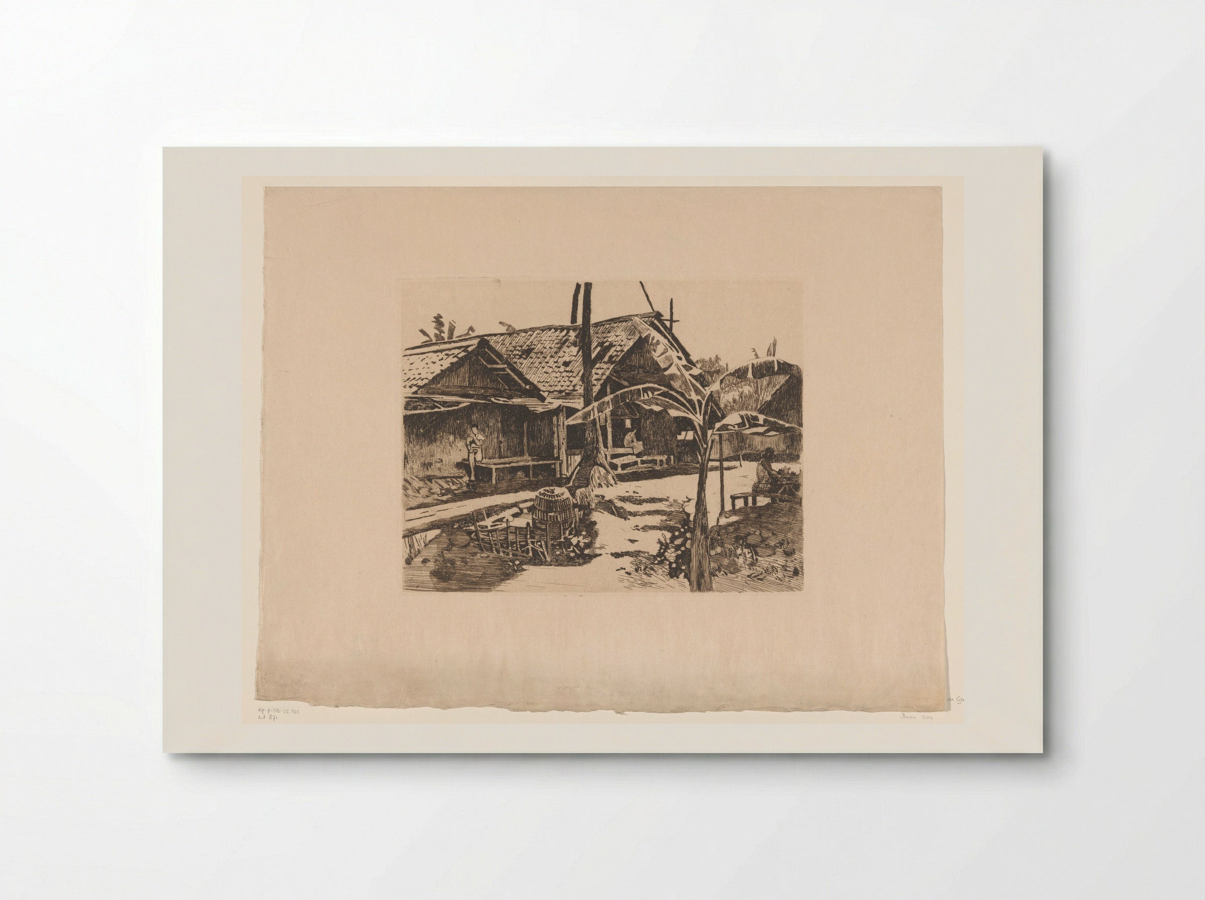 Pisangboom in een kampong in Buitenzorg - Willem Witsen - Poster