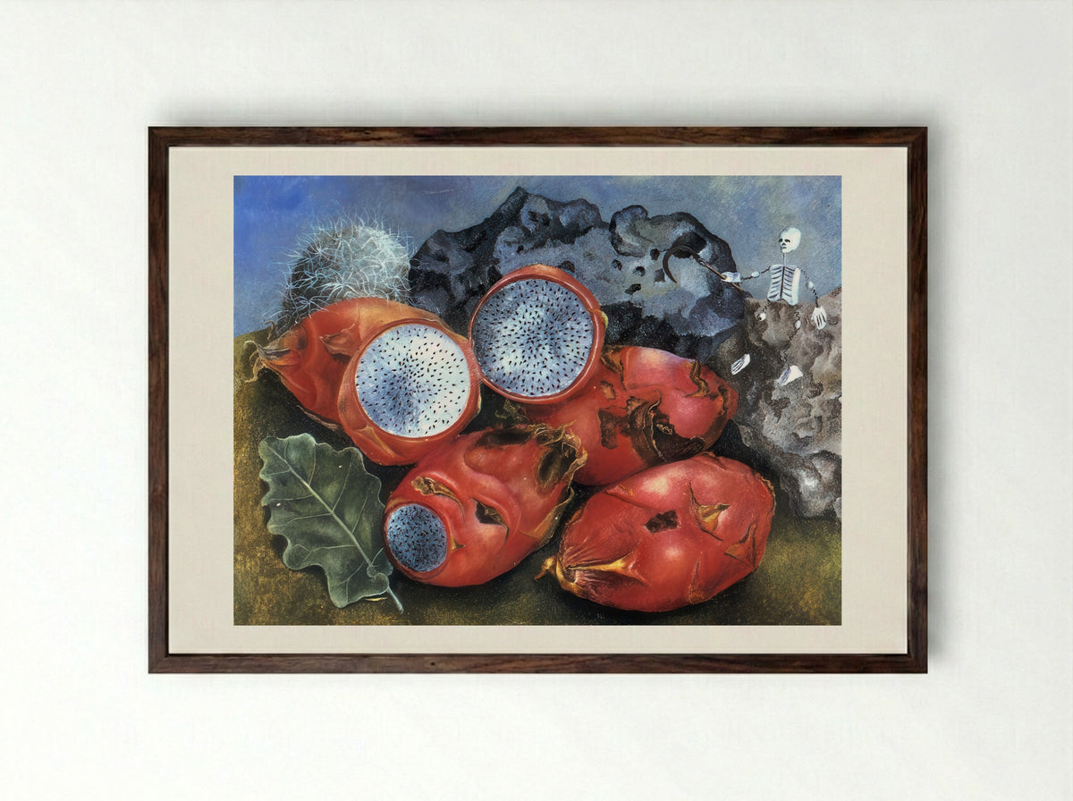 Pitahayas - Frida Kahlo - Framed Print Dark Wood