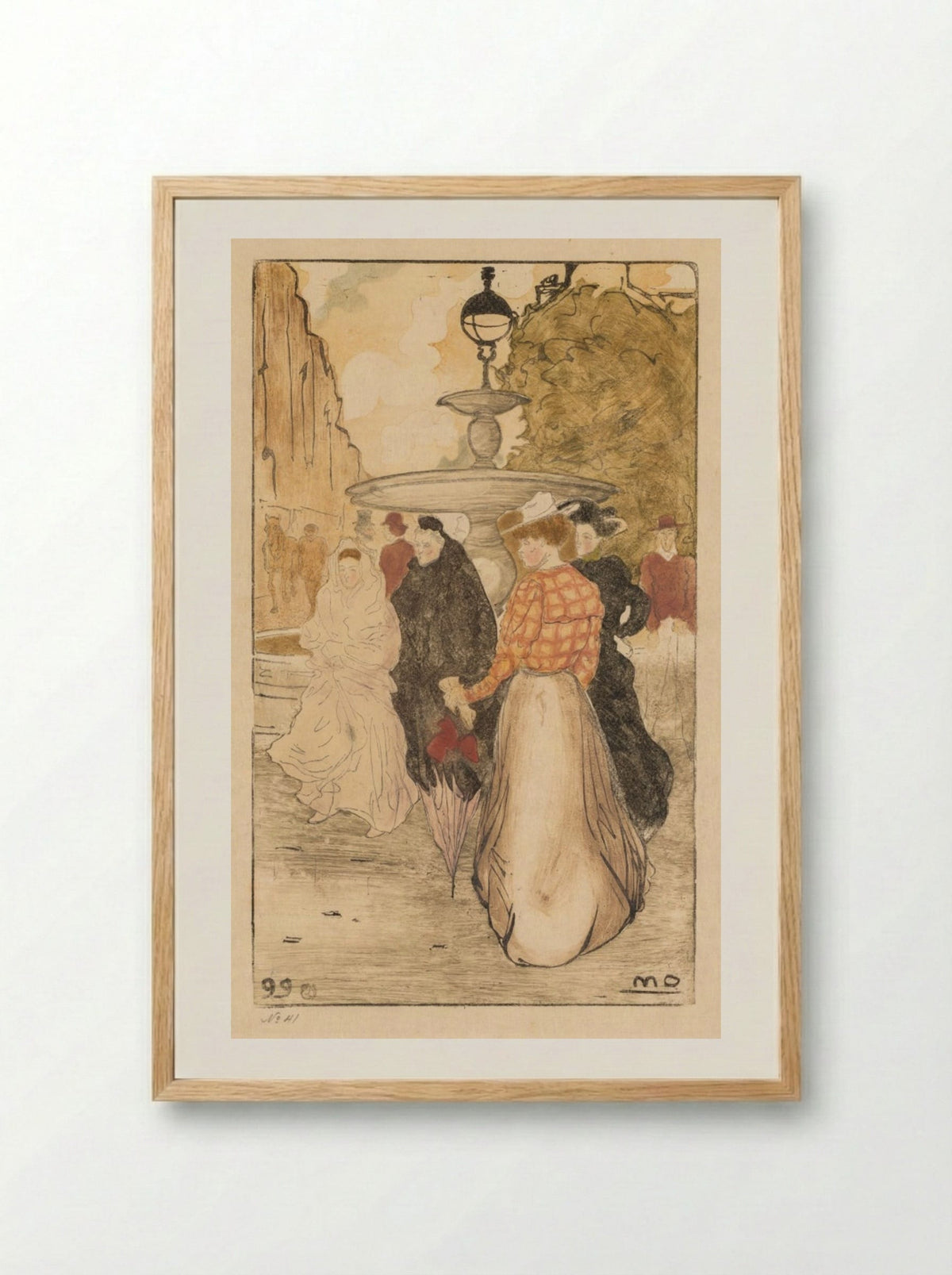 Place Saint Georges - Maurice Delcourt - Framed Print Wood