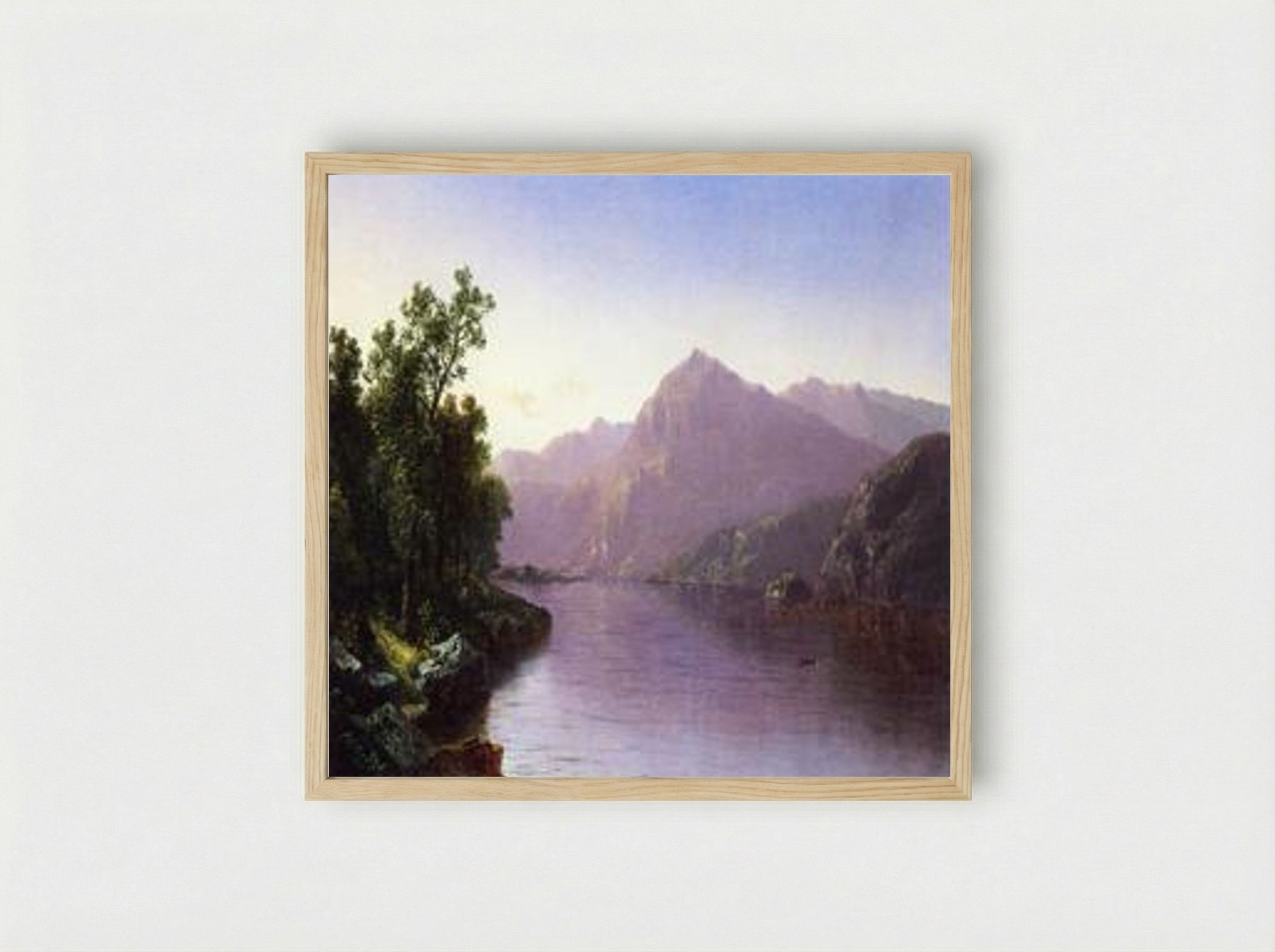Placid Lake, Adirondacks - David Johnson - Framed Print Wood