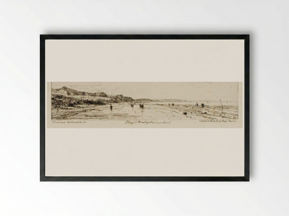 Plage d'Houlgate - Maxime Lalanne - Framed Print Black