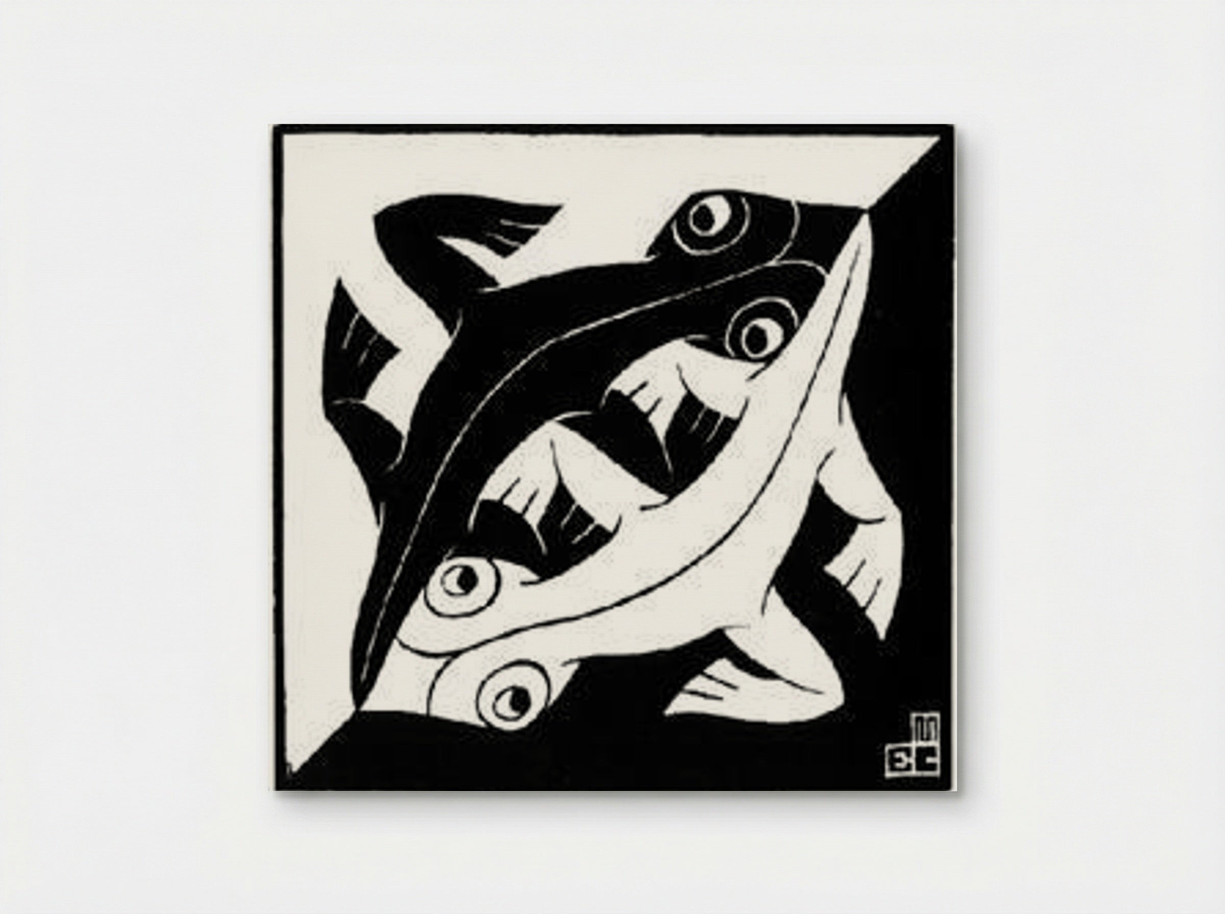 Plane Filling Motif with Reptiles - M.C. Escher - Poster
