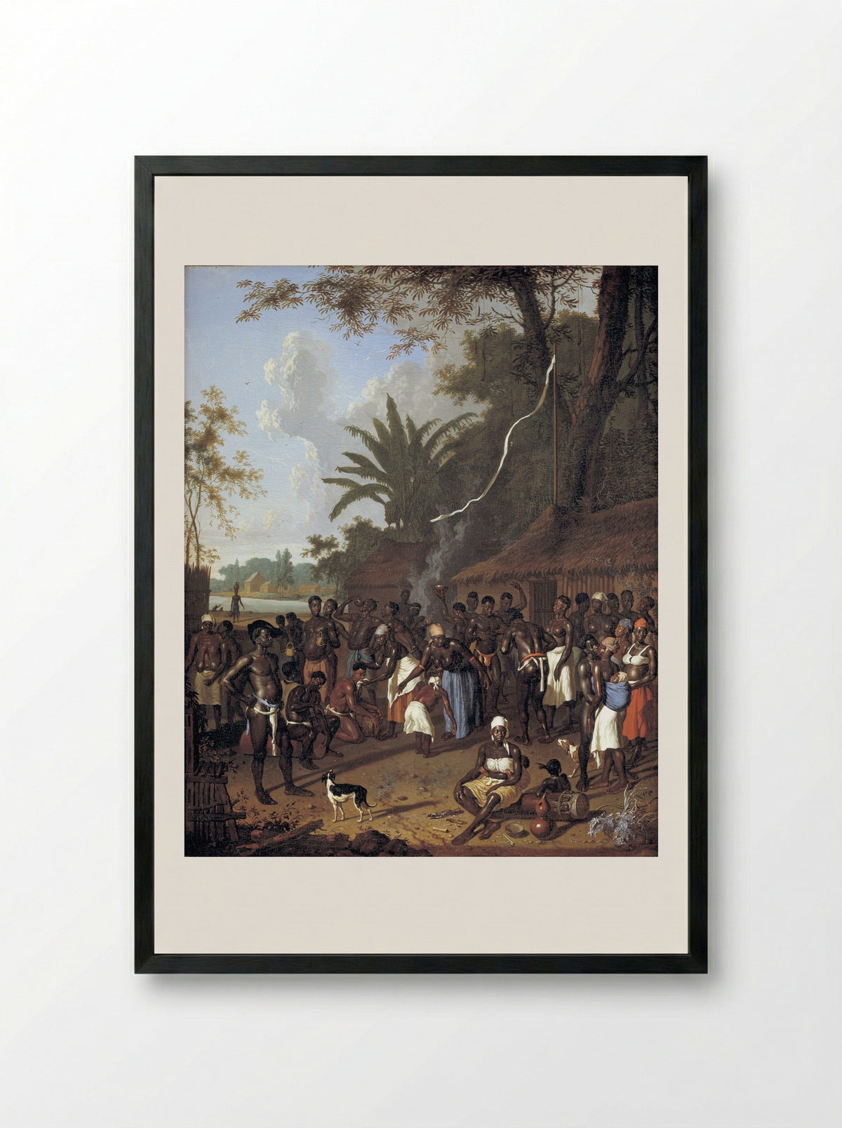 Plantation in Surinam - Dirk Valkenburg - Framed Print Black