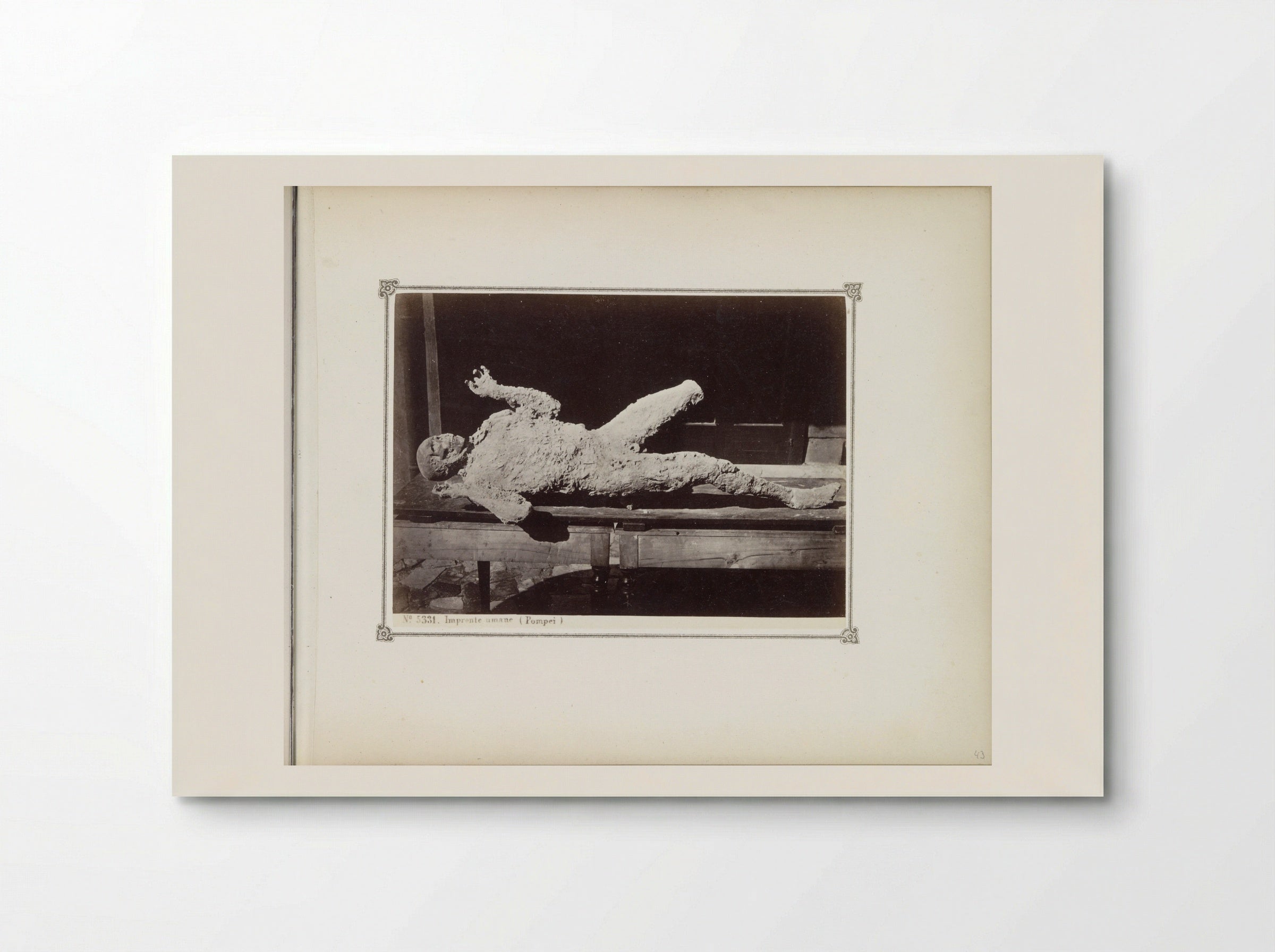 Plaster Cast of a Victim of the Eruption of Vesuvius - Giorgio Sommer - Poster