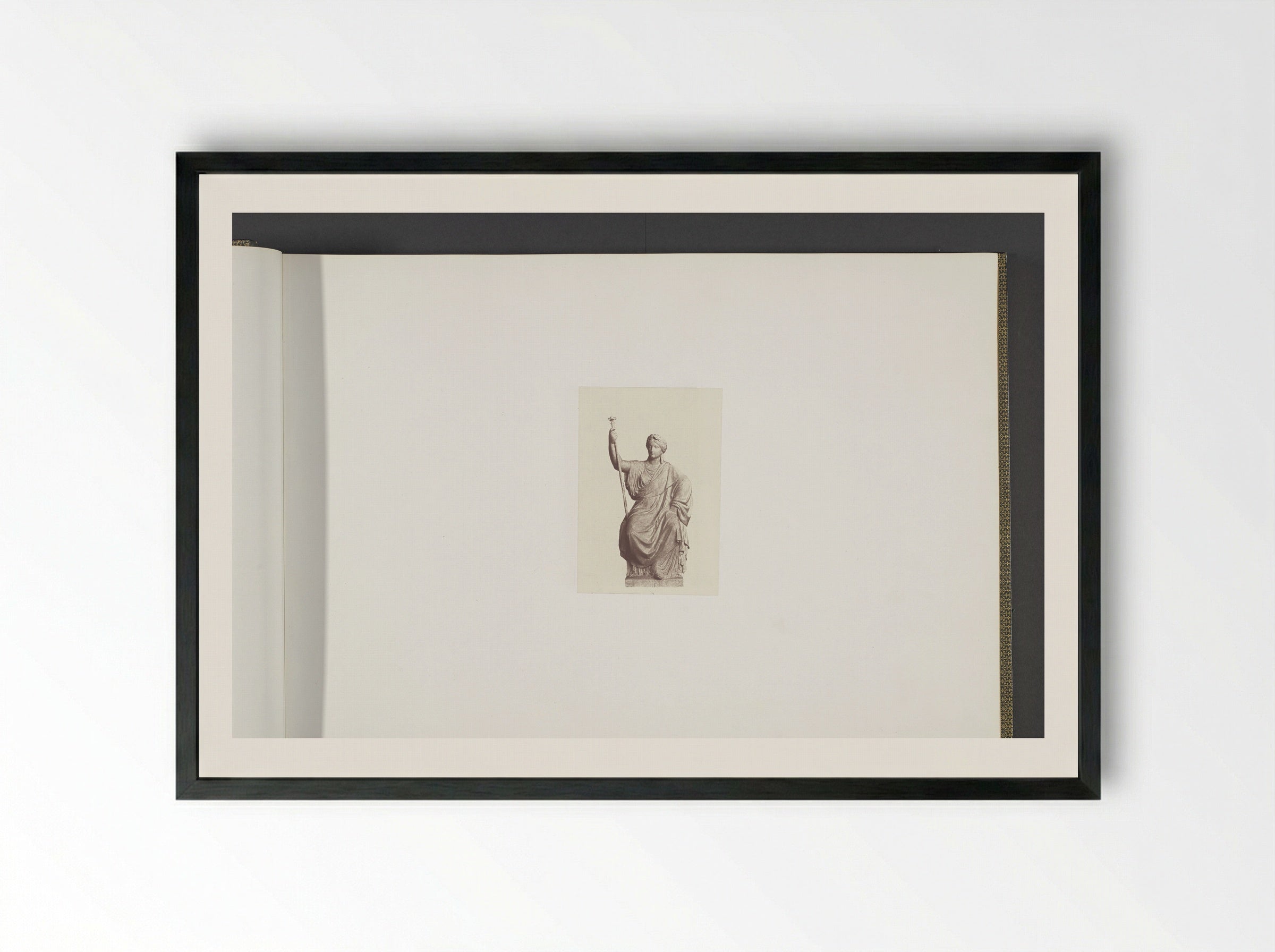 Plaster Model for the Sculpture 'La France' - Édouard Denis Baldus - Framed Print Black