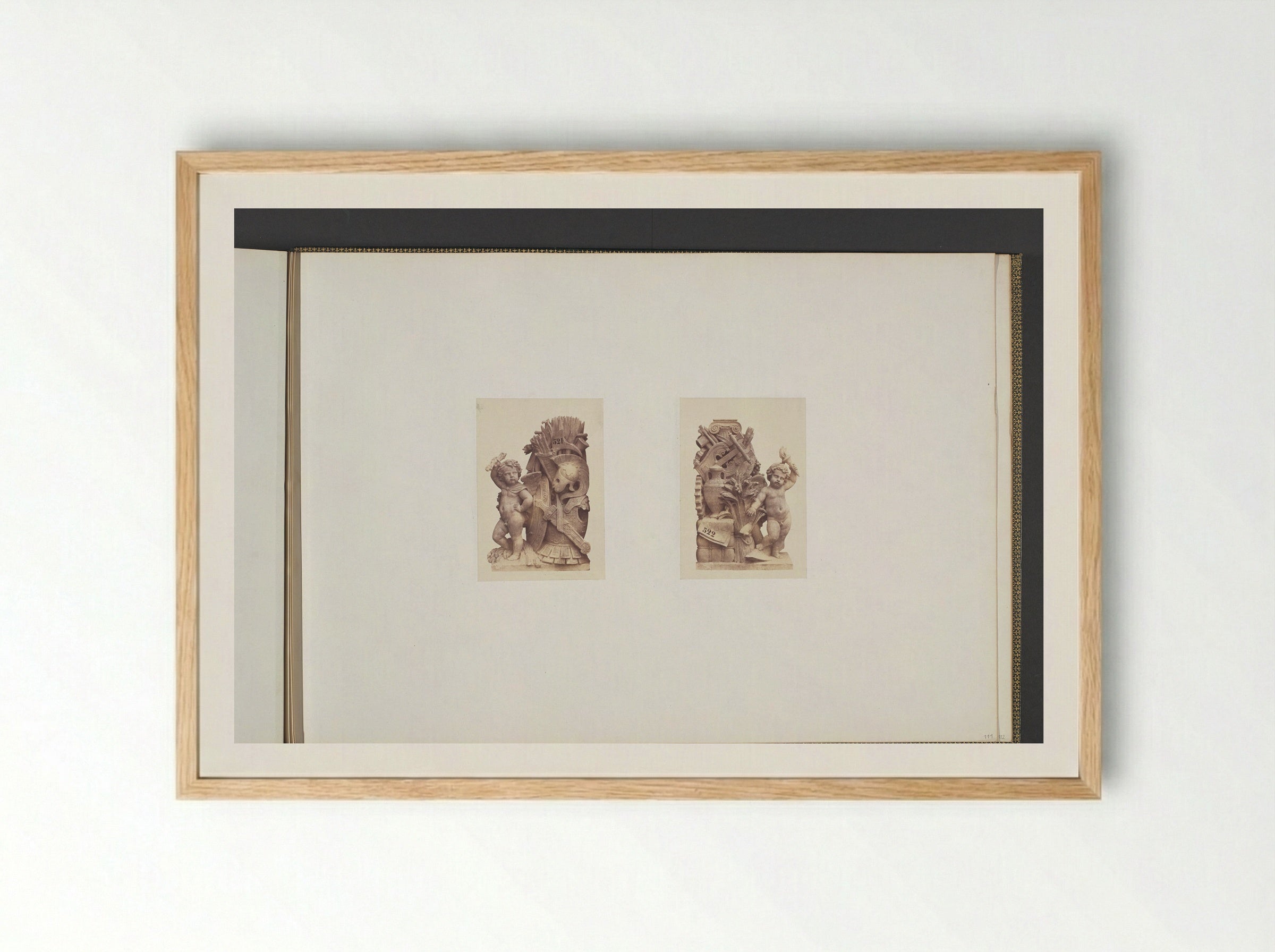 Plaster Models for Sculptures at the Palais du Louvre - Édouard Denis Baldus - Framed Print Wood