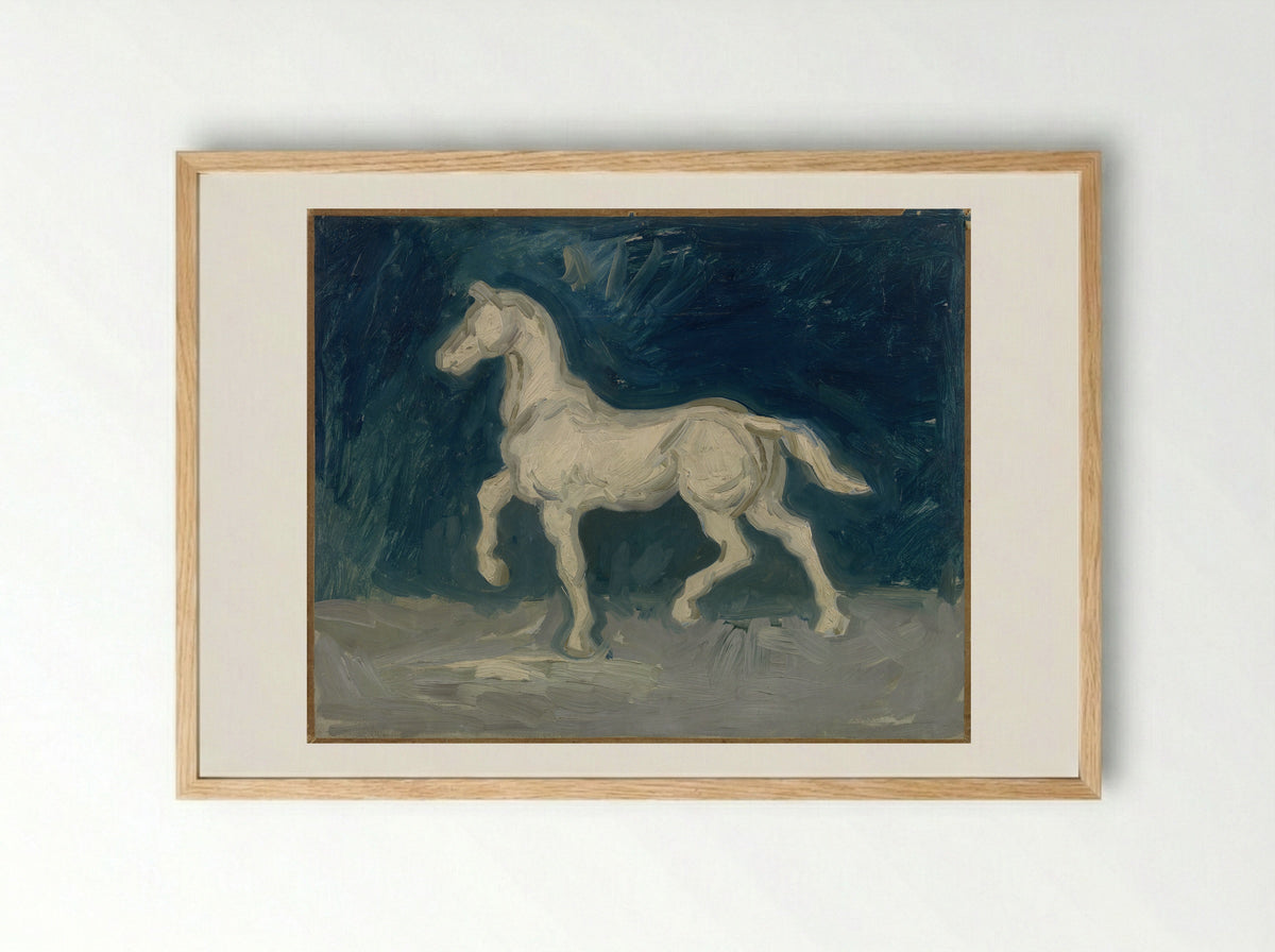 Plaster Statuette of a Horse - Vincent van Gogh - Framed Print Wood