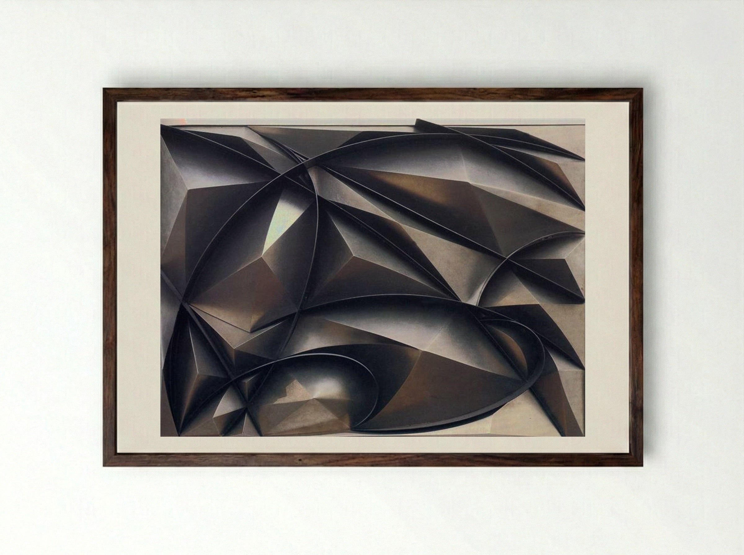 Plastic Ensemble - Giacomo Balla - Framed Print Dark Wood