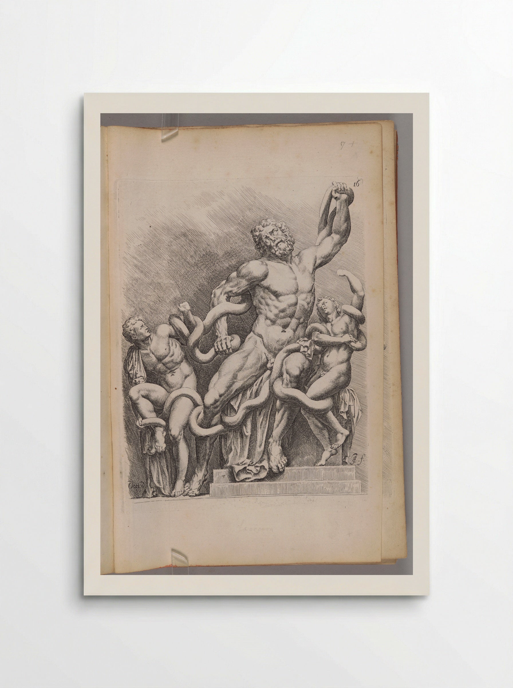 Plate 16: Laocoon and his Sons - Jan de Bisschop - Poster