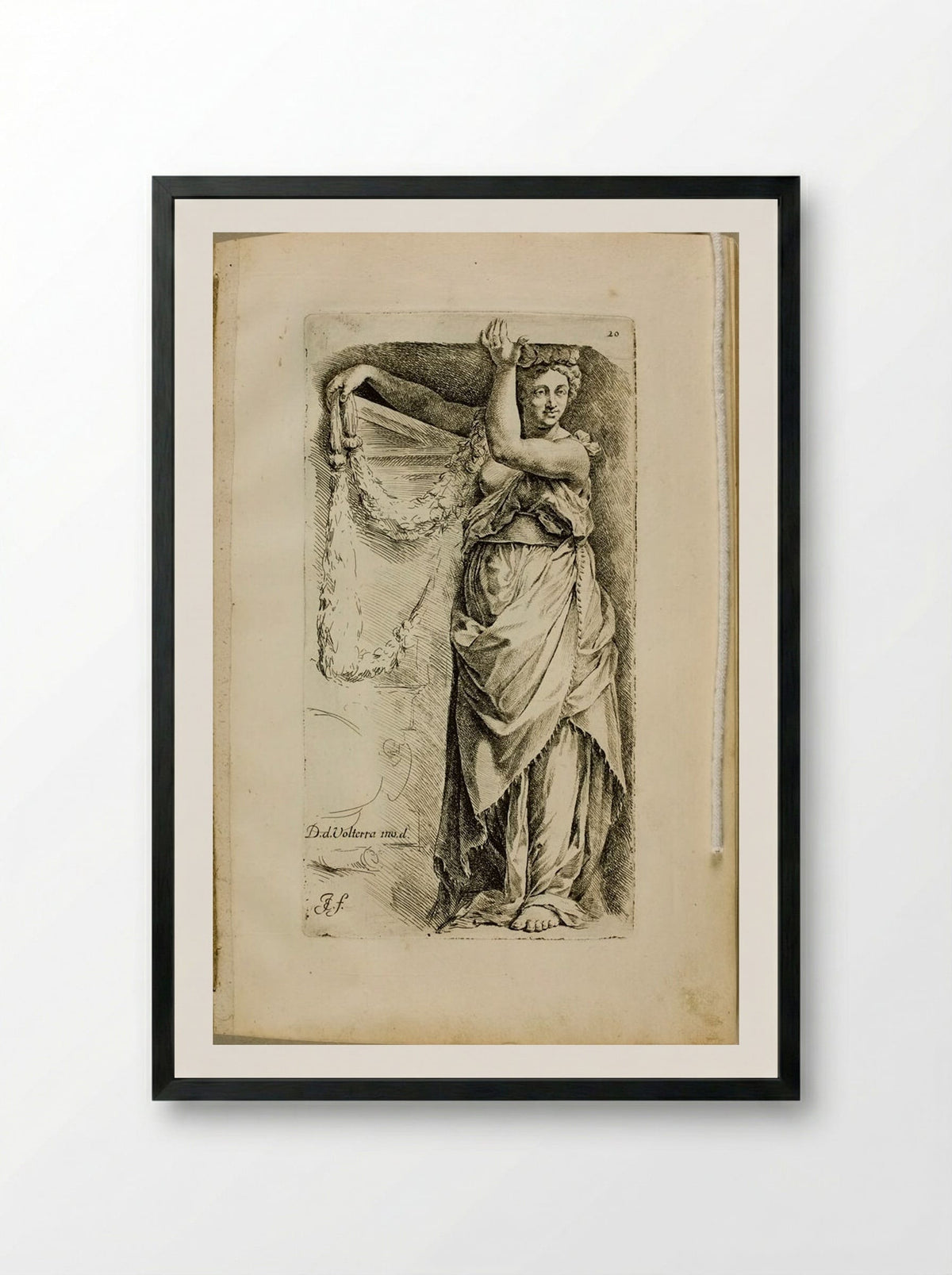 Plate 20: Caryatid - Jan de Bisschop - Framed Print Black