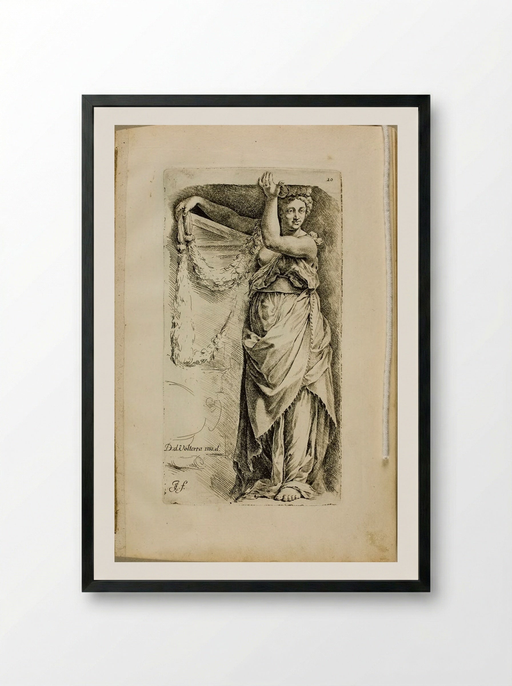 Plate 20: Caryatid - Jan de Bisschop - Framed Print Black