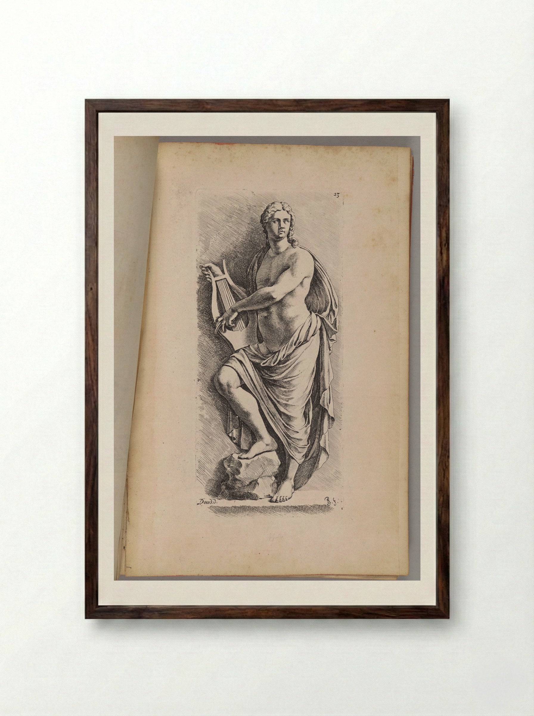 Plate 23: Apollo - Jan de Bisschop - Framed Print Dark Wood