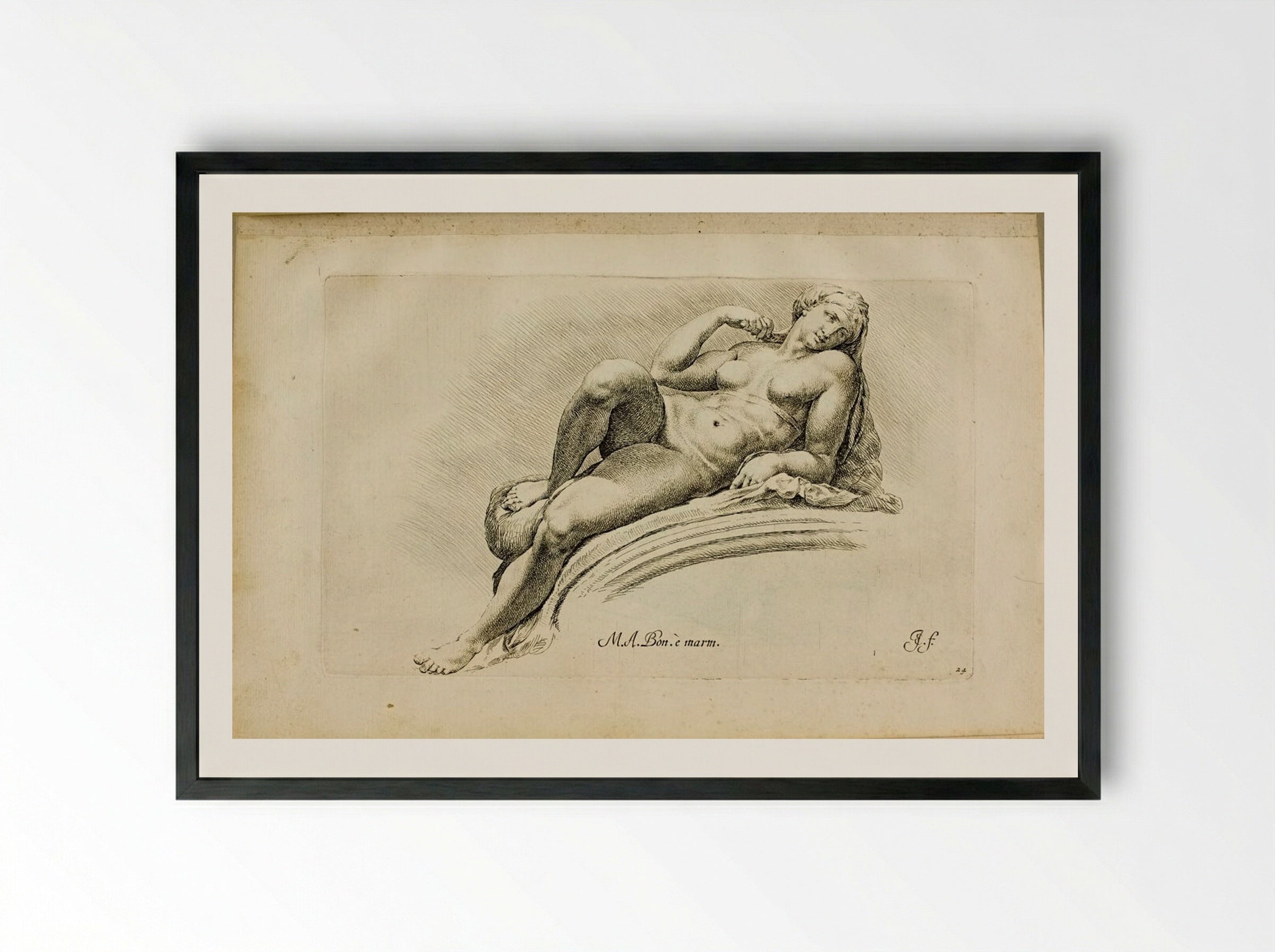 Plate 24: Aurora (Dawn) - Jan de Bisschop - Framed Print Black