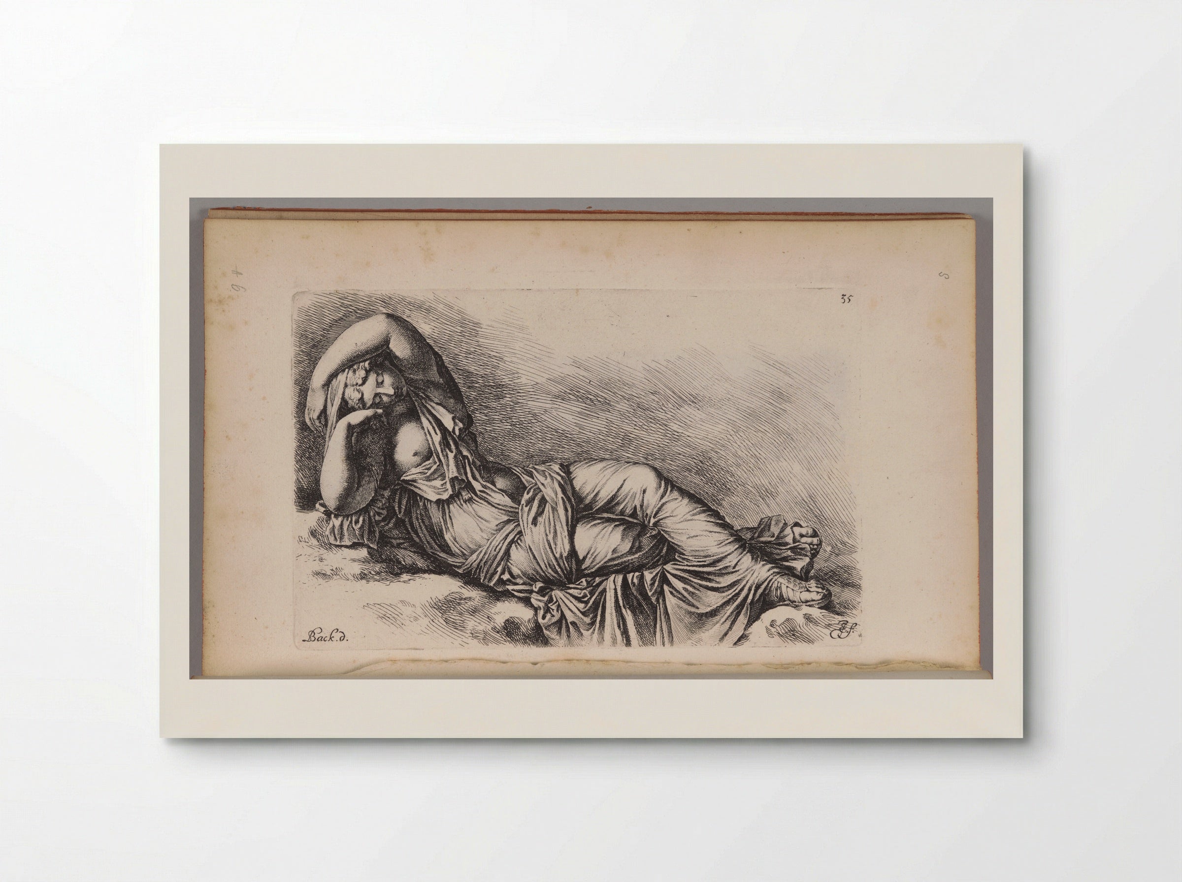 Plate 35: Sleeping Ariadne - Jan de Bisschop - Poster
