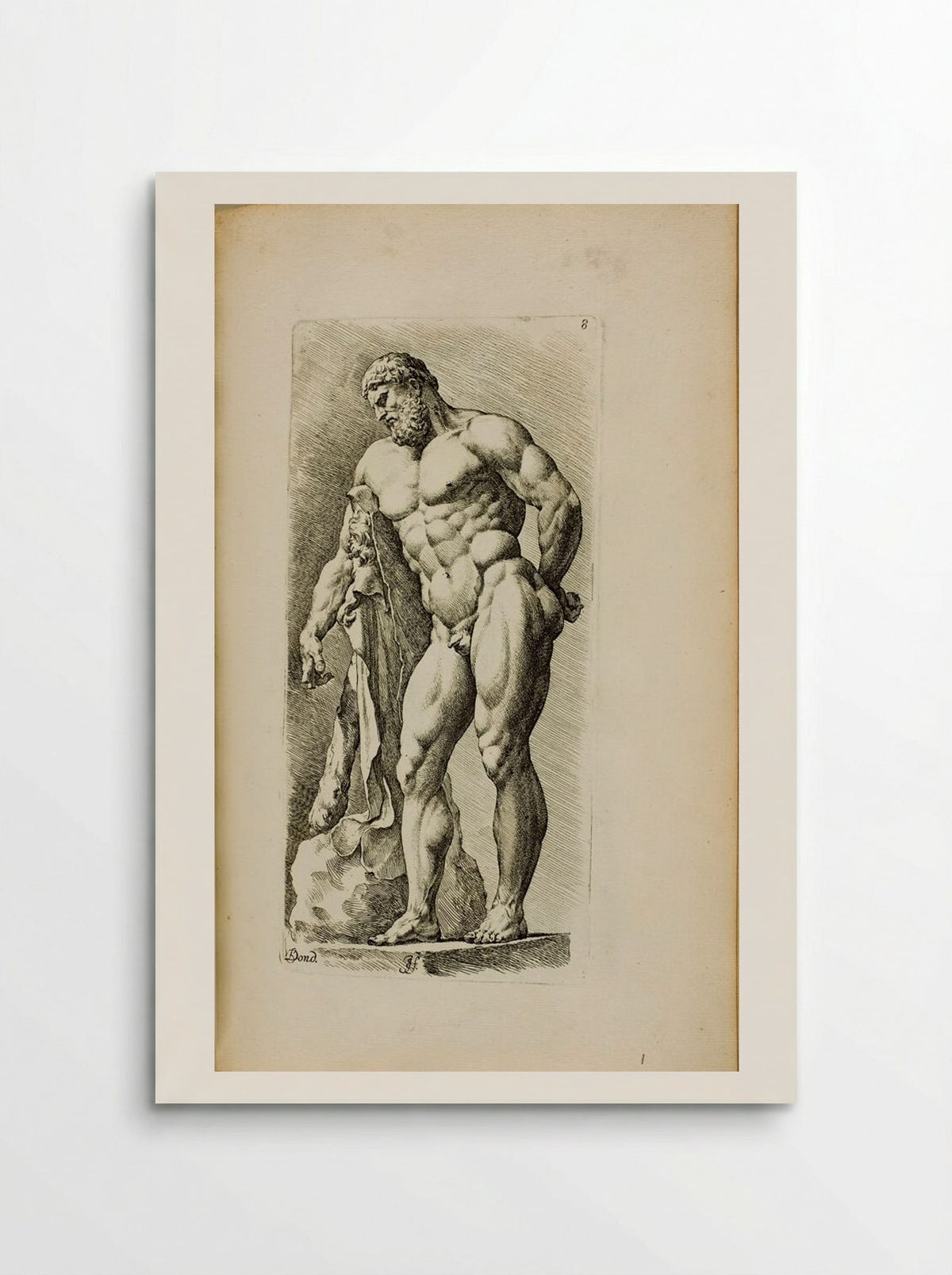 Plate 8: So-called Farnese Hercules - Jan de Bisschop - Poster