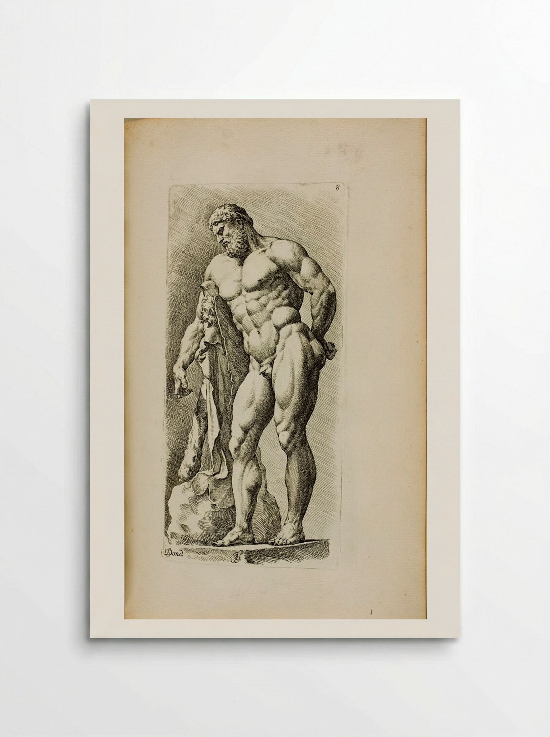Plate 8: So-called Farnese Hercules - Jan de Bisschop - Poster