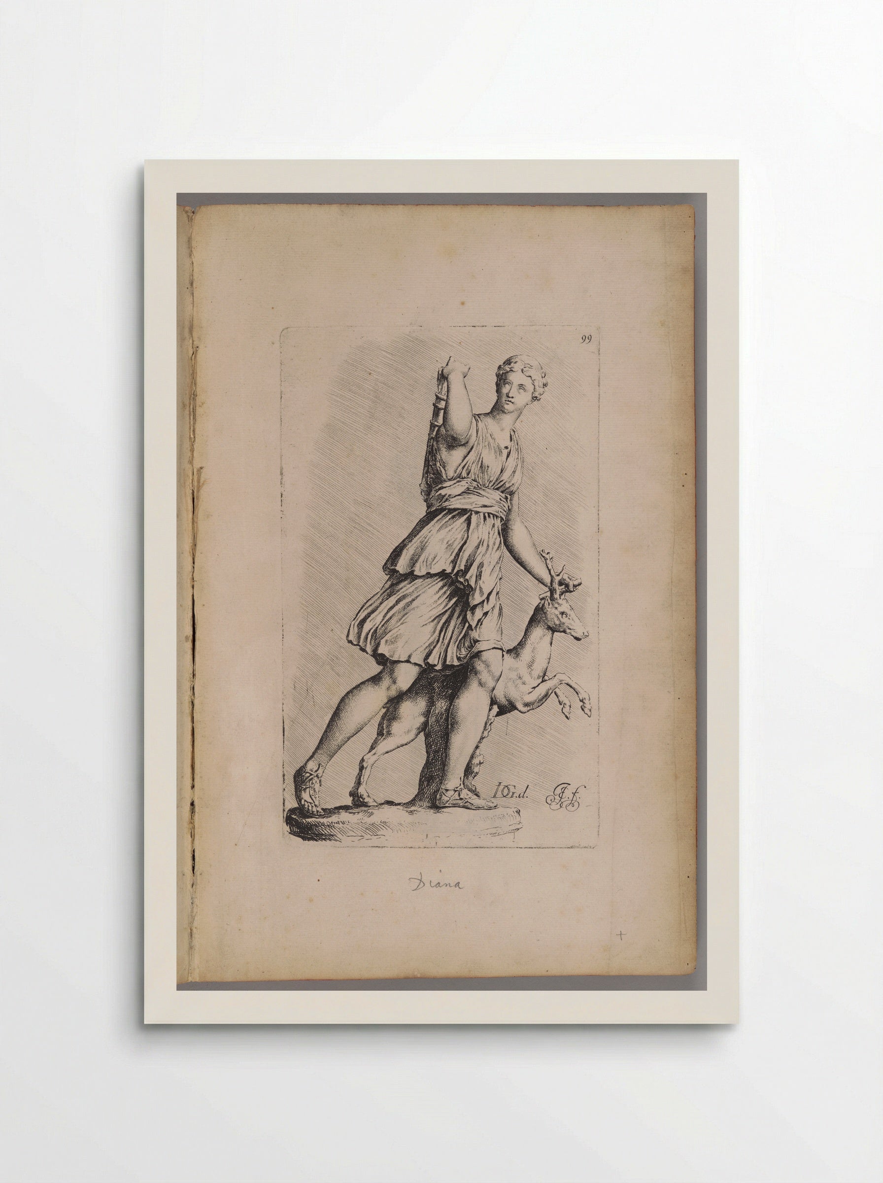 Plate 99: Artemis, known as the Diana of Versailles - Jan de Bisschop - Poster