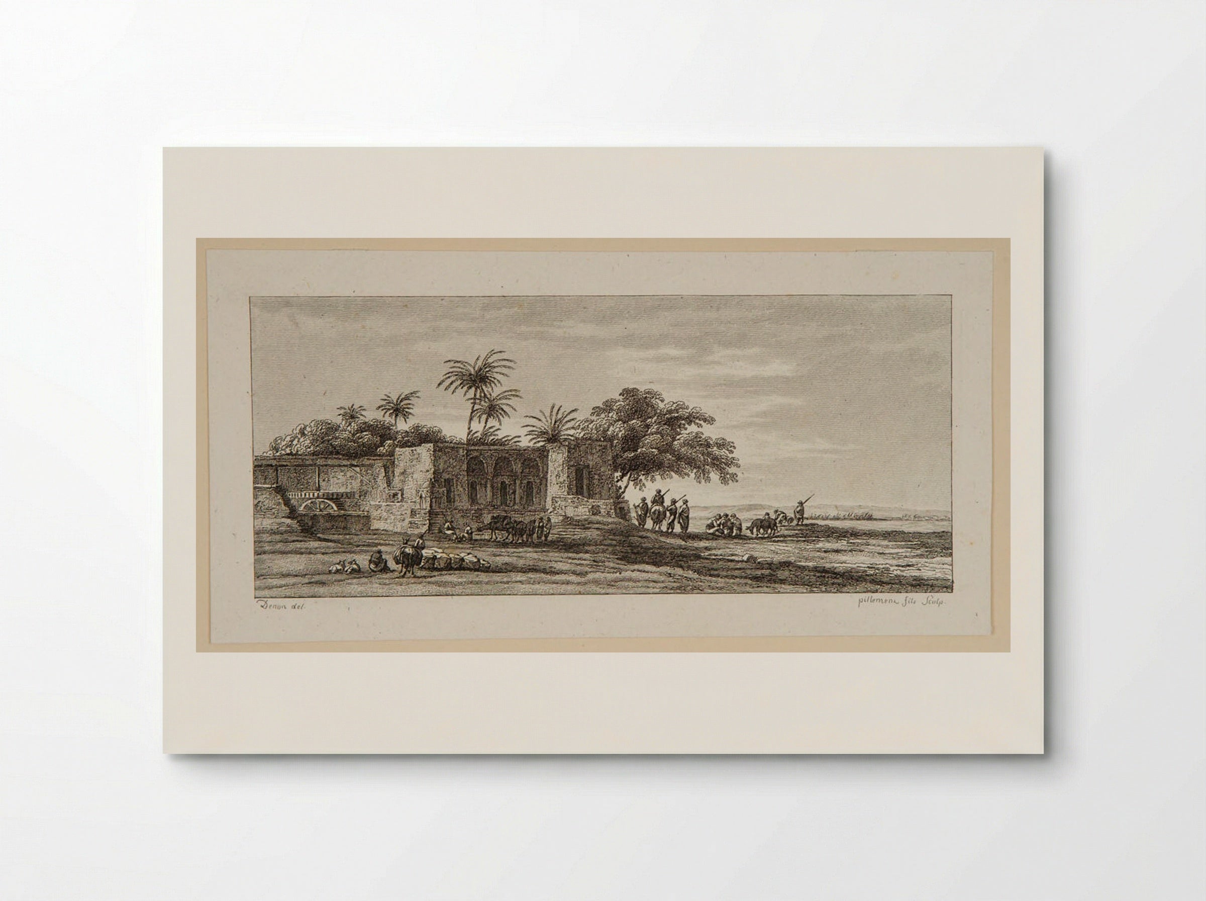 Plate I (Egyptian Ruins with Figures) - Victor Pillement - Poster