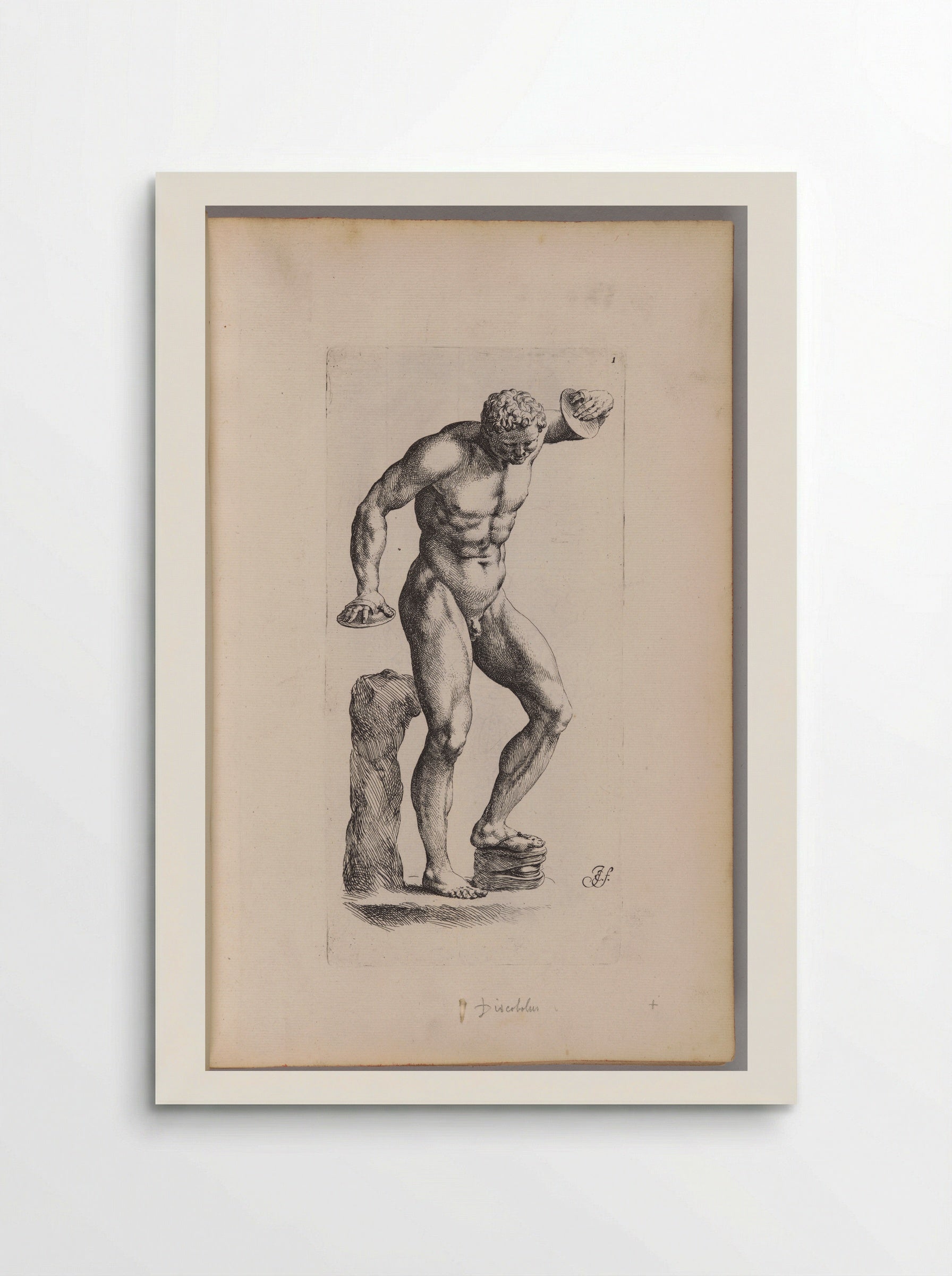 Plate I: Satyr Beating Time with a Wooden Foot-clapper - Jan de Bisschop - Poster