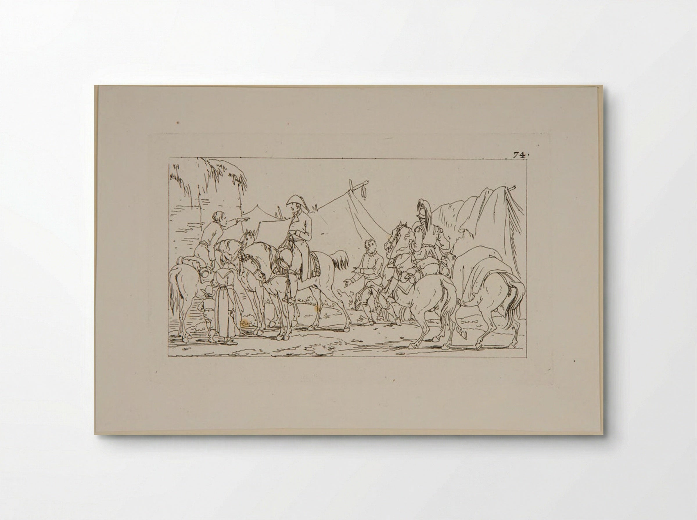 Plate L (Military Encampment) - Jacques-Francois-Joseph Swebach - Poster