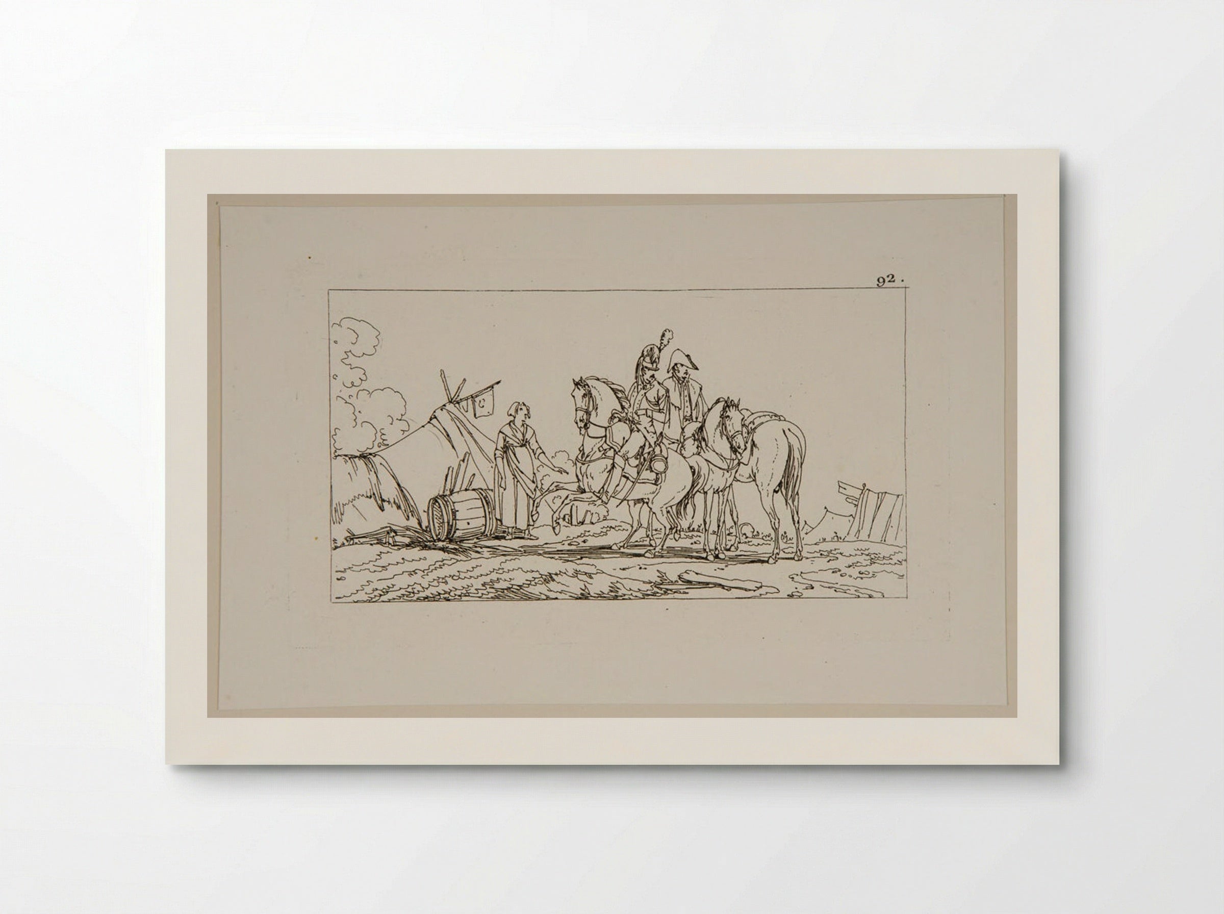Plate LIX (Military Encampment Scene) - Jacques-Francois-Joseph Swebach - Poster