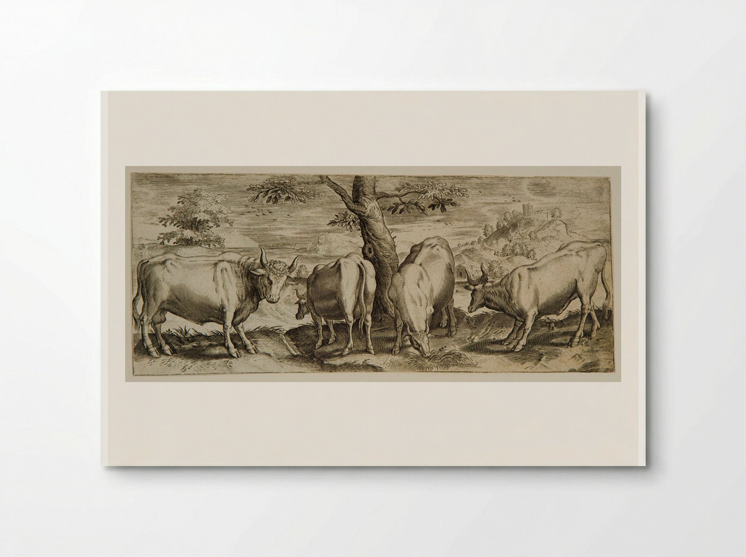 Plate VI (Cattle in a Rural Setting) - Abraham de Bruyn - Poster
